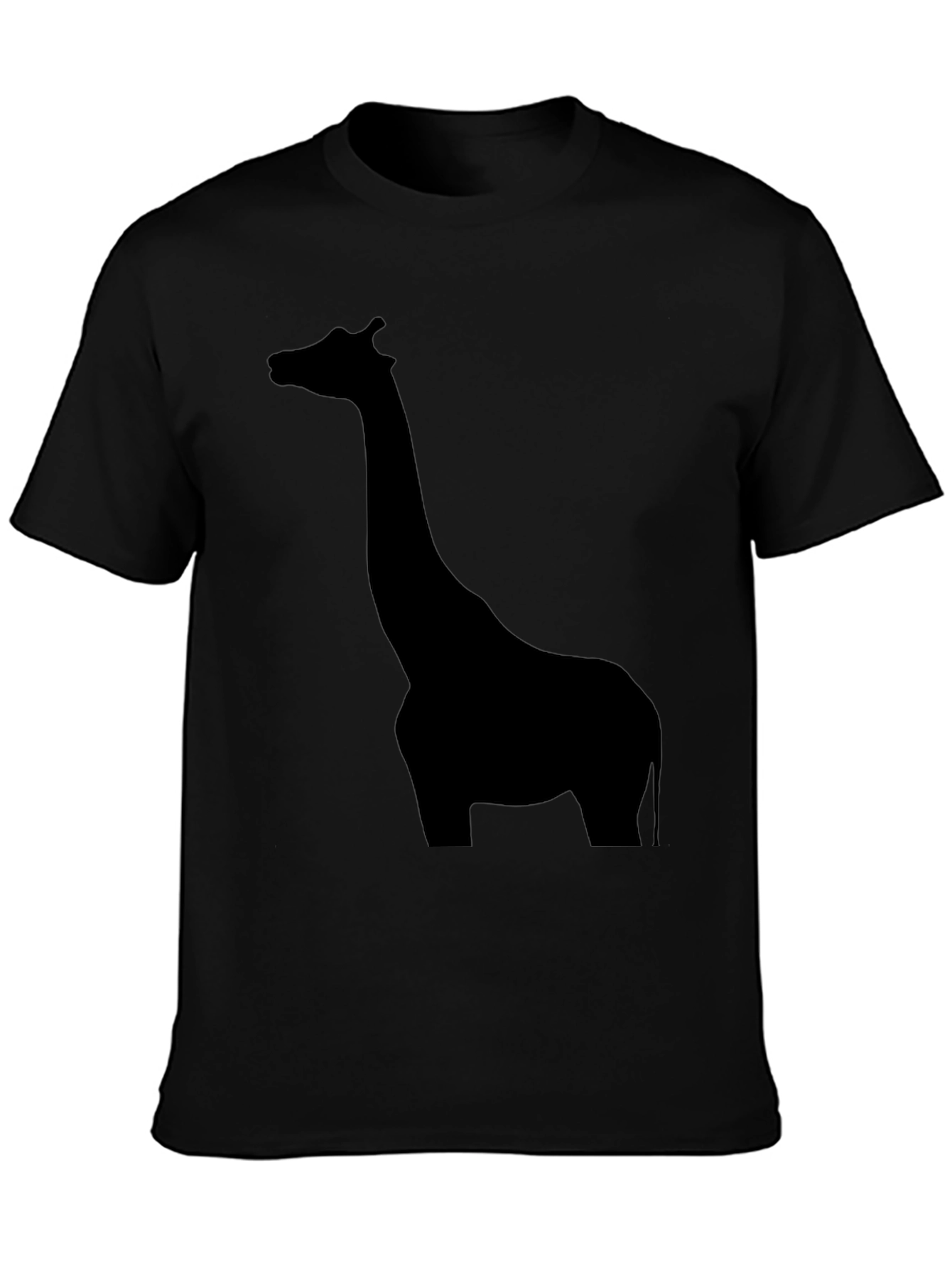 Giraffe Silhouette Black T-Shirt for Men