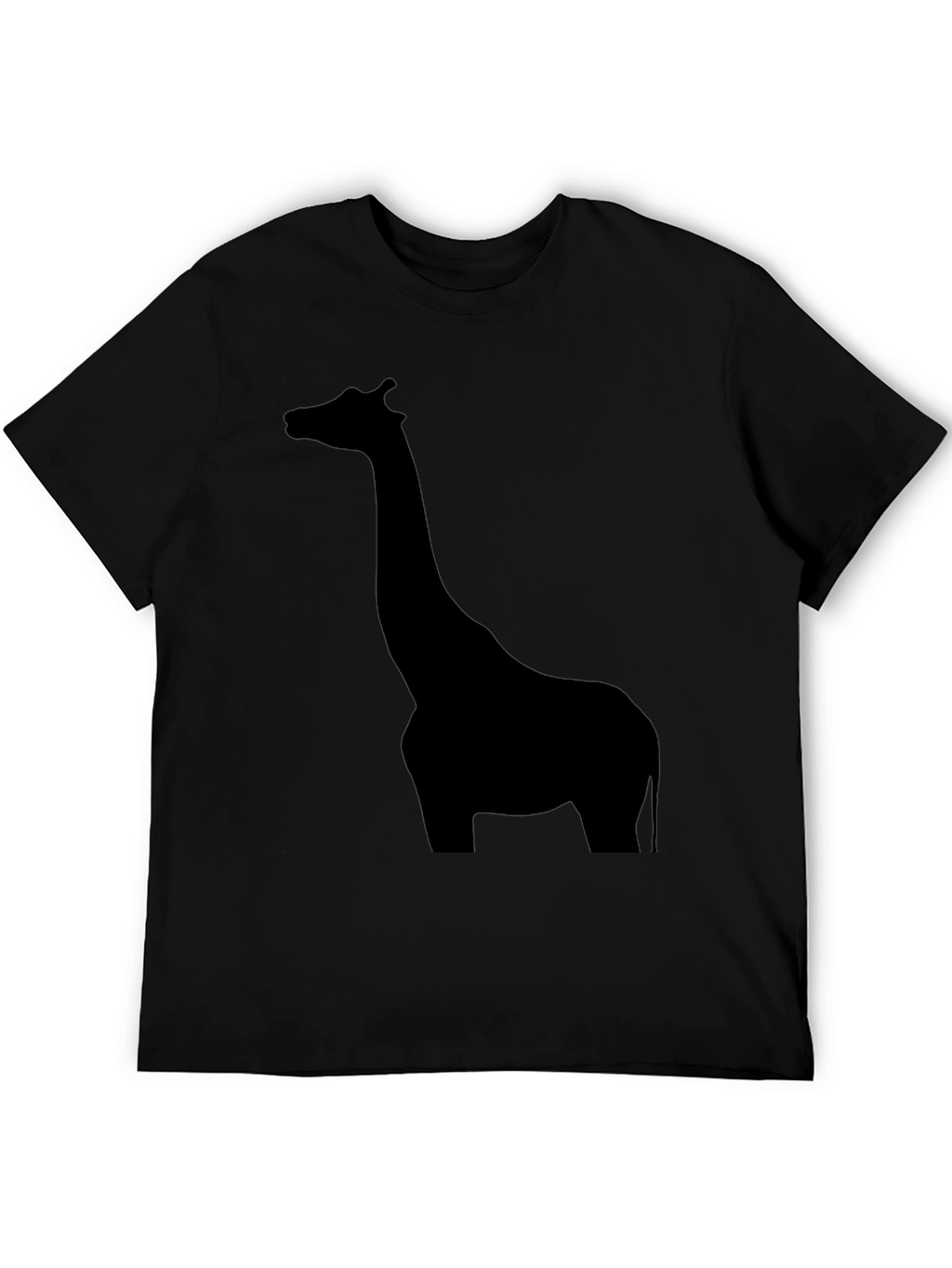 Giraffe Silhouette Black T-Shirt for Men