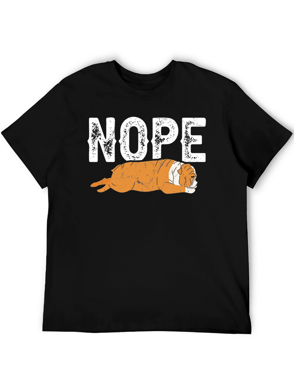 Nope Bulldog Graphic T-Shirt - Relaxed Fit