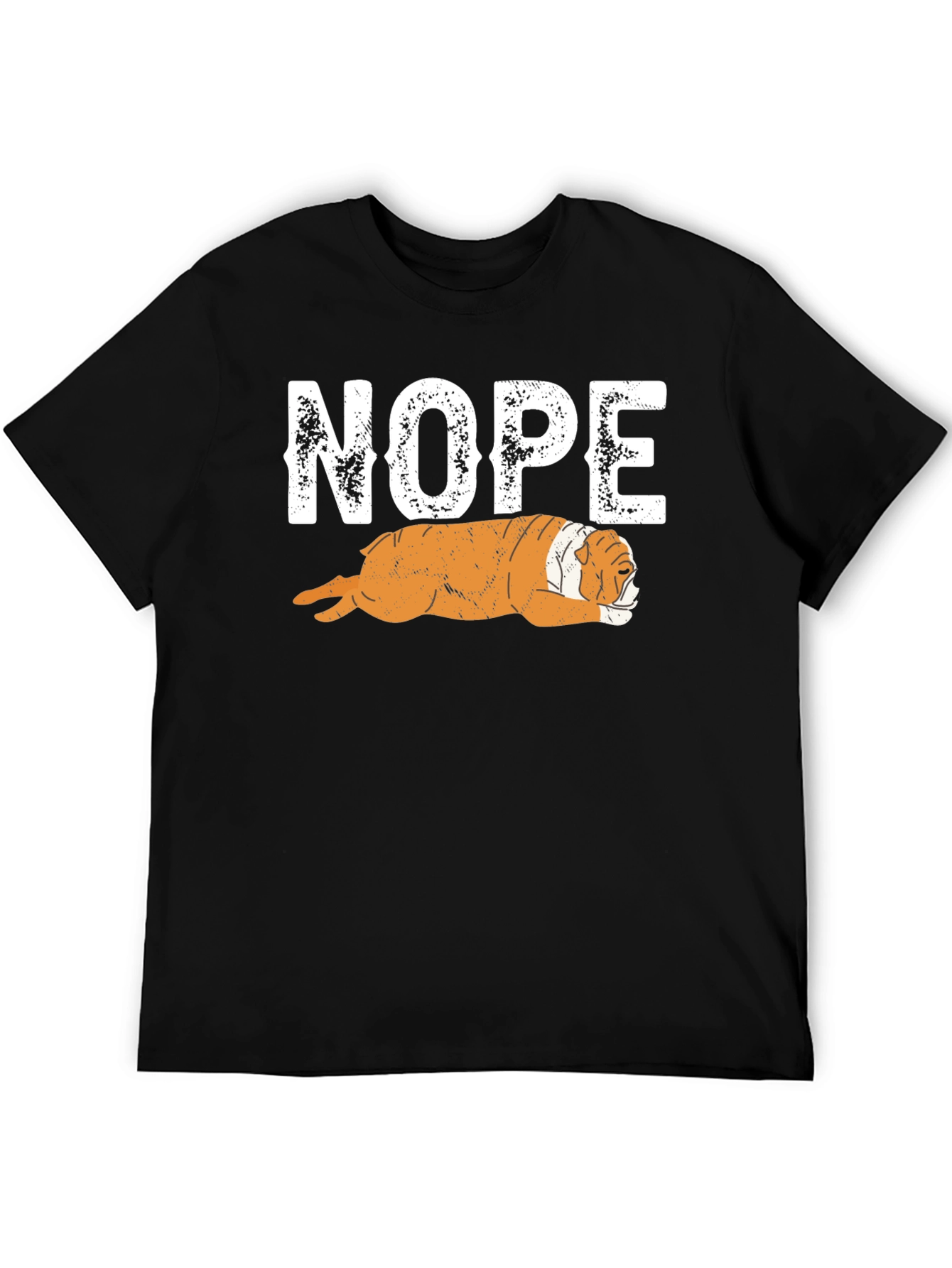 Nope Bulldog Graphic T-Shirt - Relaxed Fit
