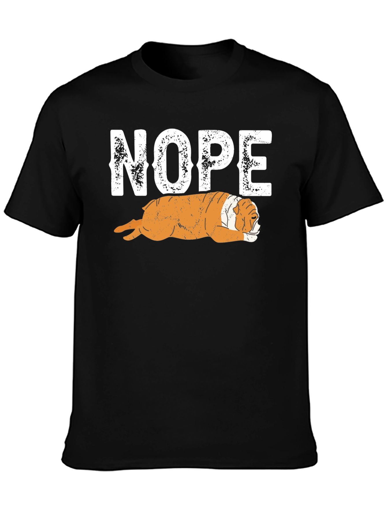 Nope Bulldog Graphic T-Shirt - Relaxed Fit