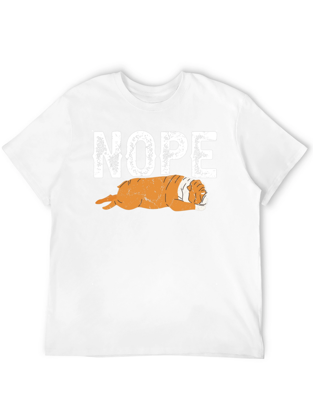 Nope Bulldog Graphic T-Shirt - Relaxed Fit