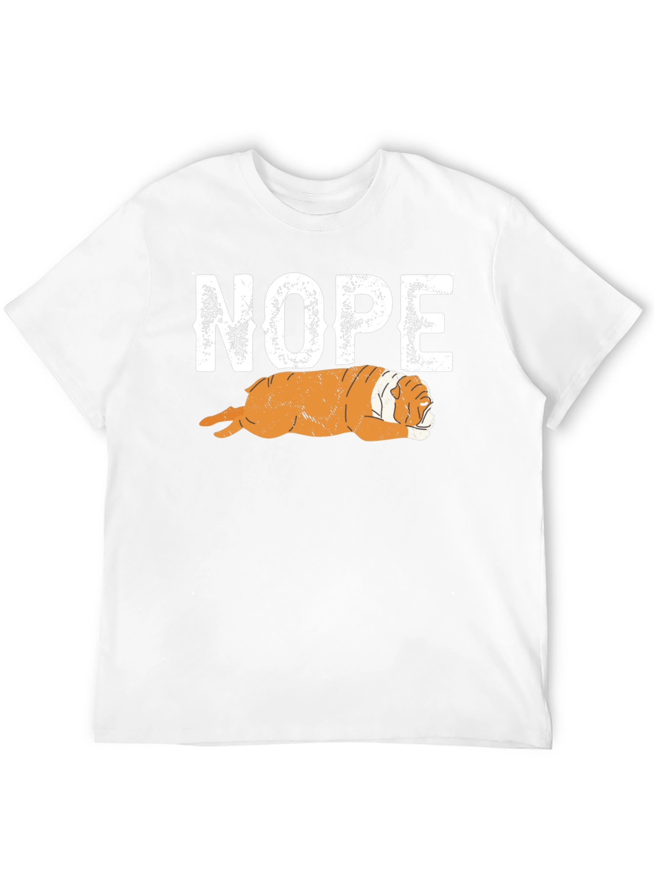 Nope Bulldog Graphic T-Shirt - Relaxed Fit