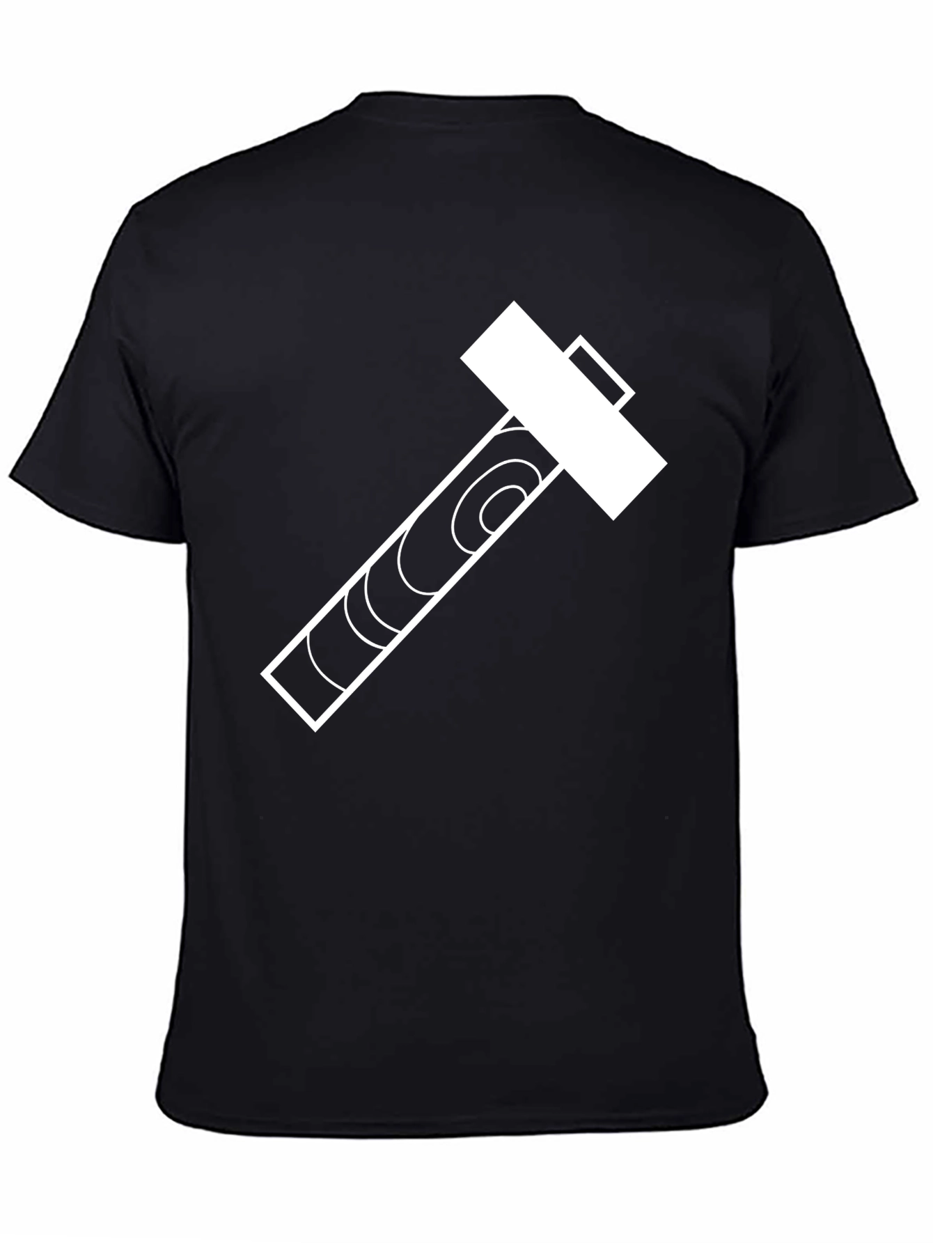 Hammer Graphic Tee - Black Cotton Blend Casual Shirt