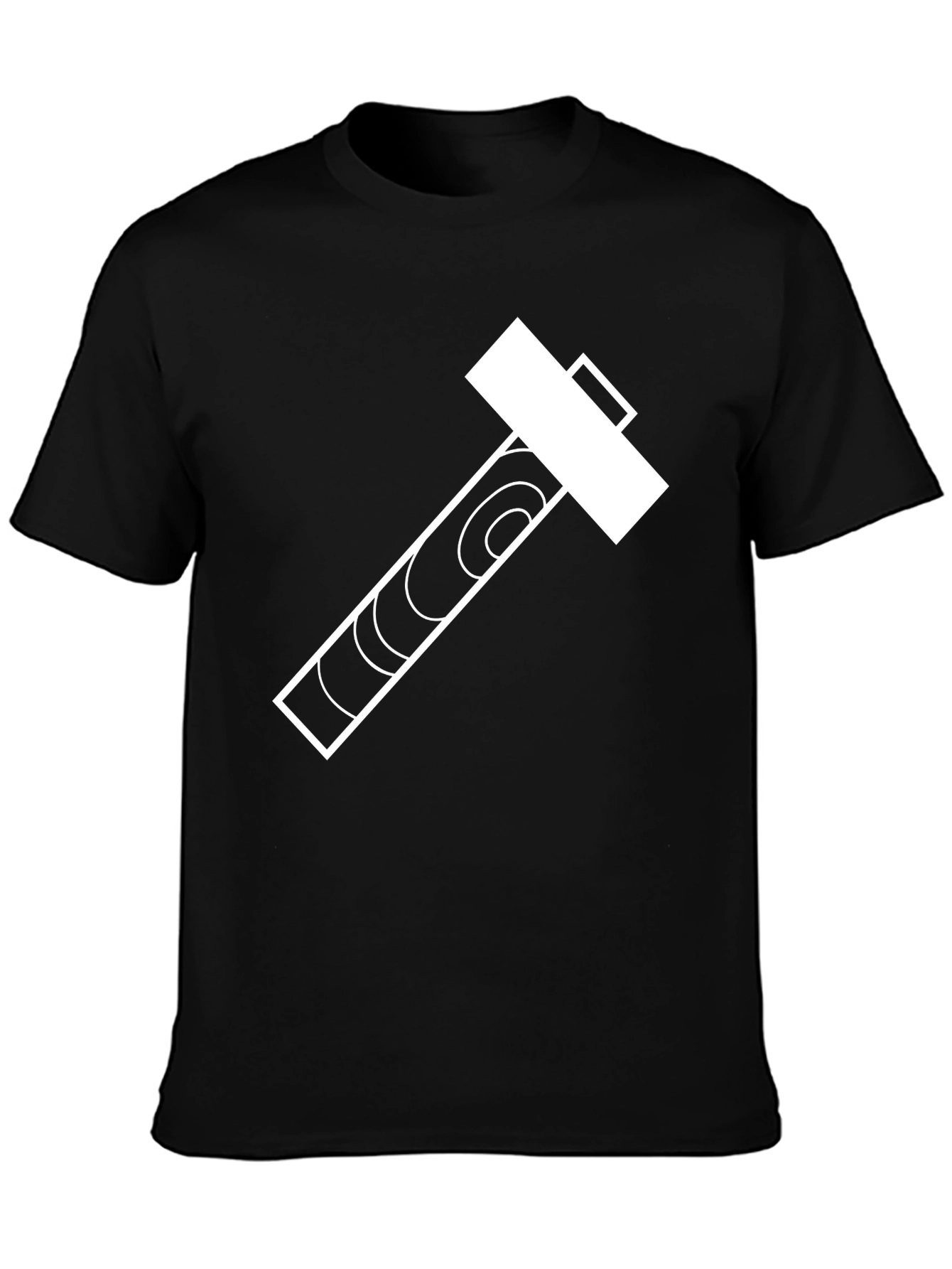 Hammer Graphic Tee - Black Cotton Blend Casual Shirt