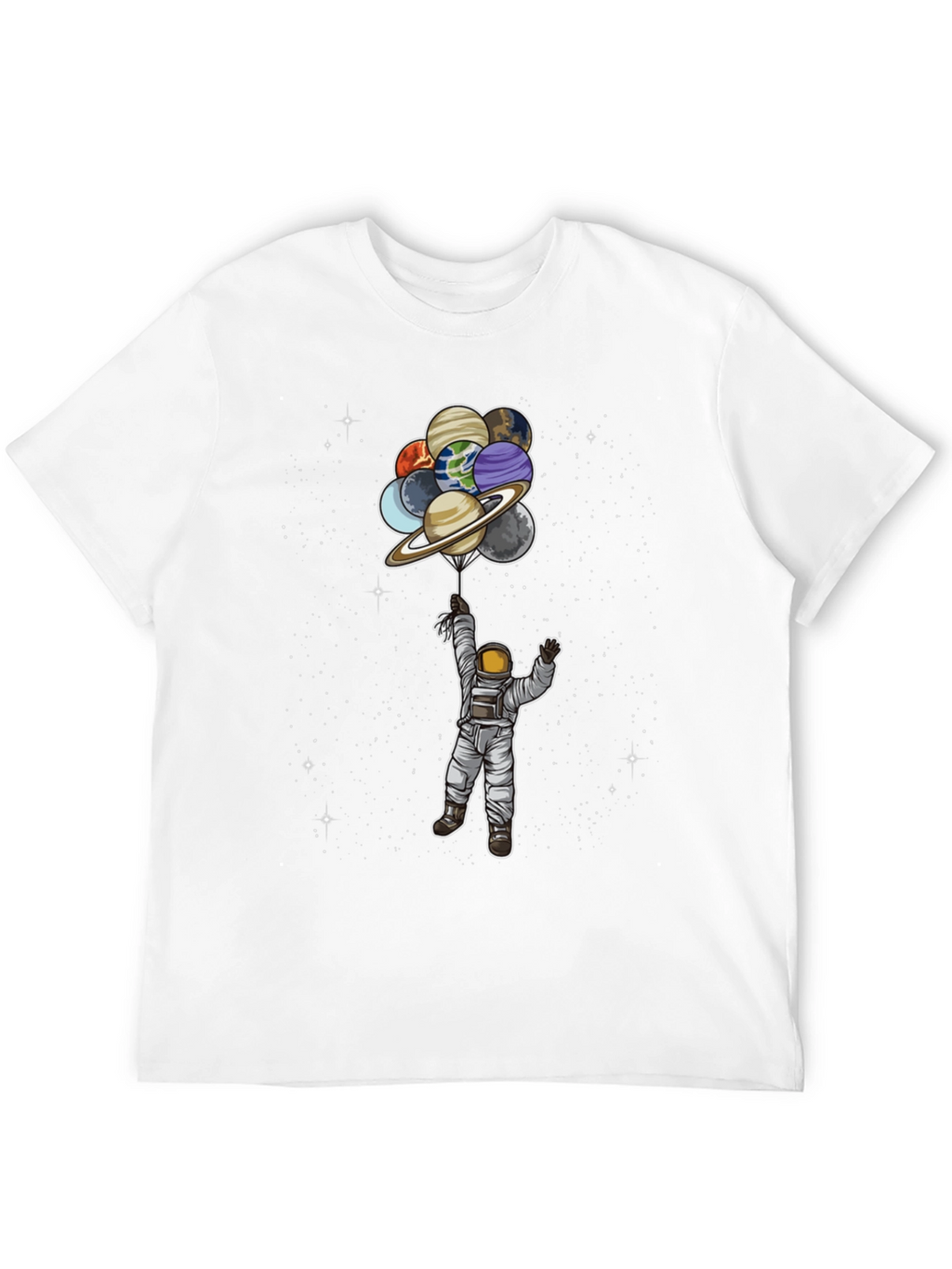 Astronaut Planets Balloon Graphic Tee