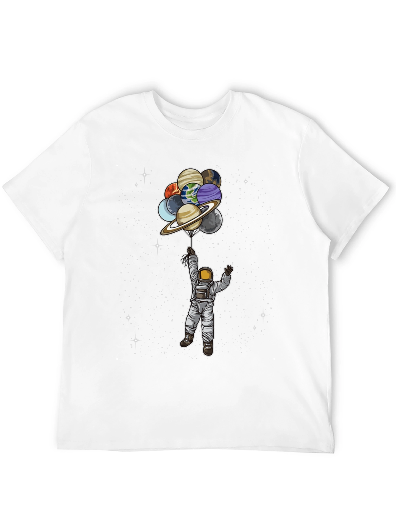 Astronaut Planets Balloon Graphic Tee