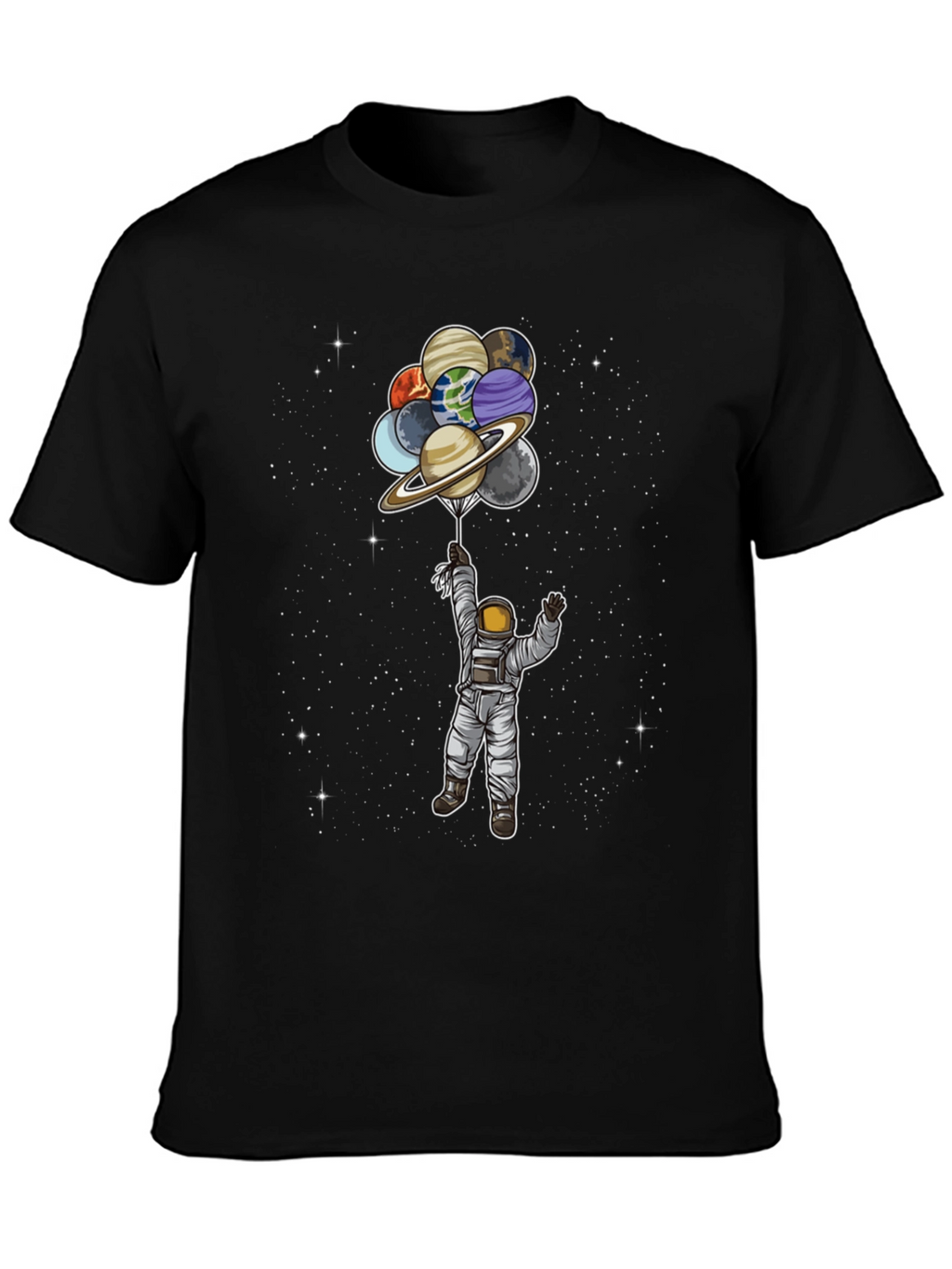 Astronaut Planets Balloon Graphic Tee