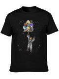 Astronaut Planets Balloon Graphic Tee