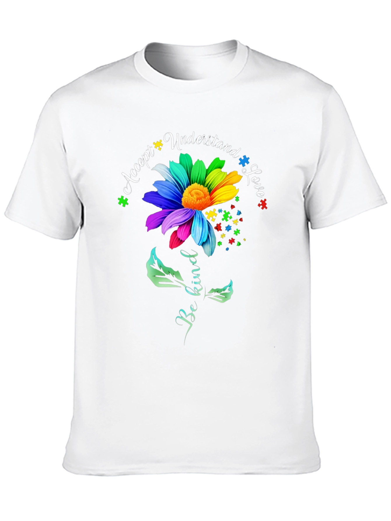 Autism Awareness Flower Graphic T-Shirt