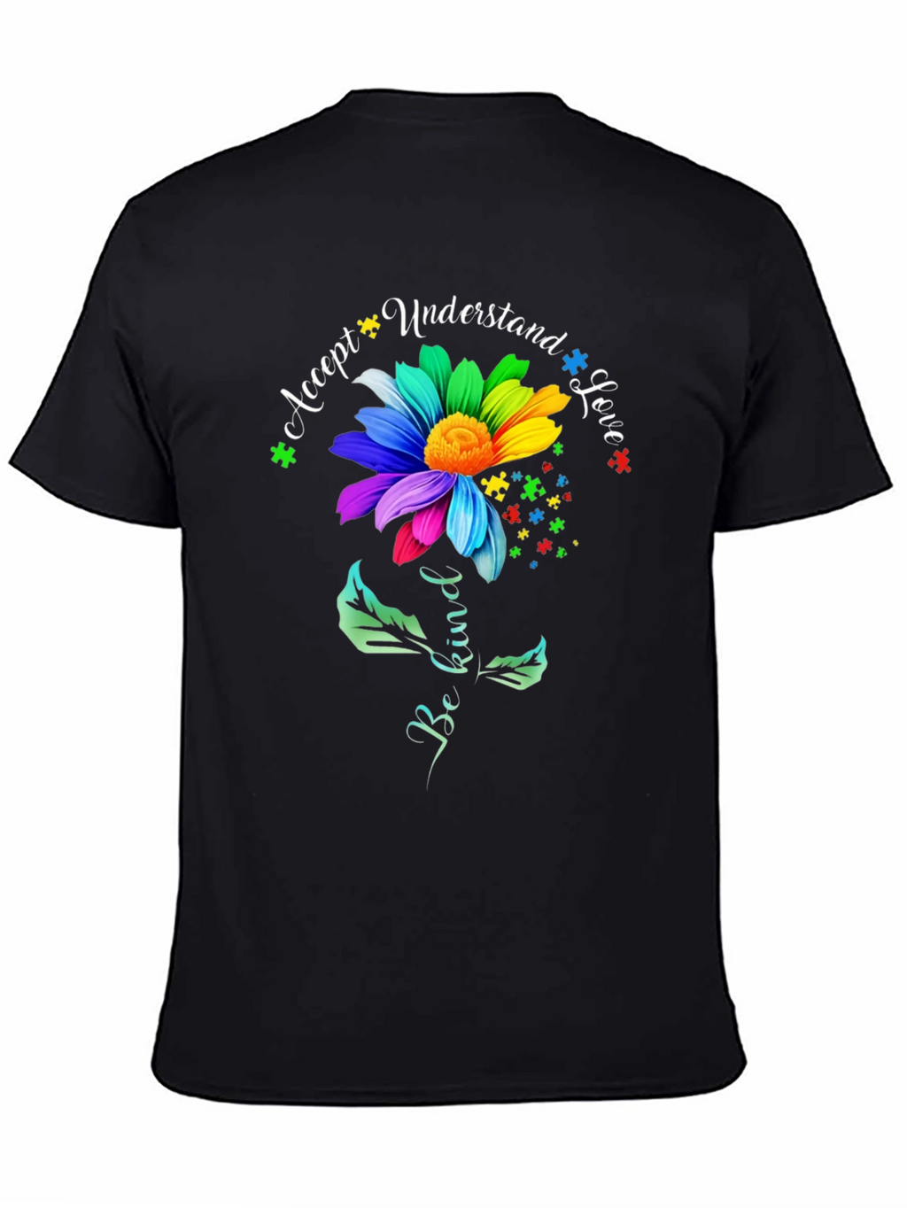 Autism Awareness Flower Graphic T-Shirt