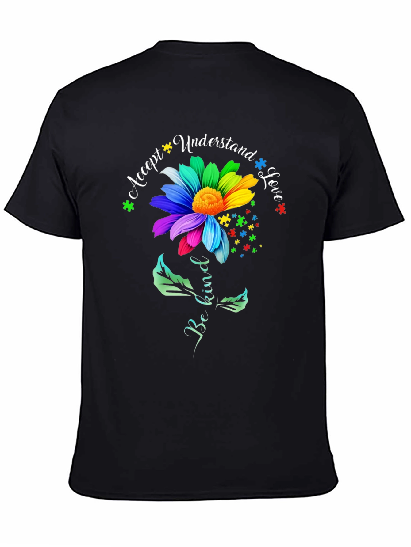 Autism Awareness Flower Graphic T-Shirt