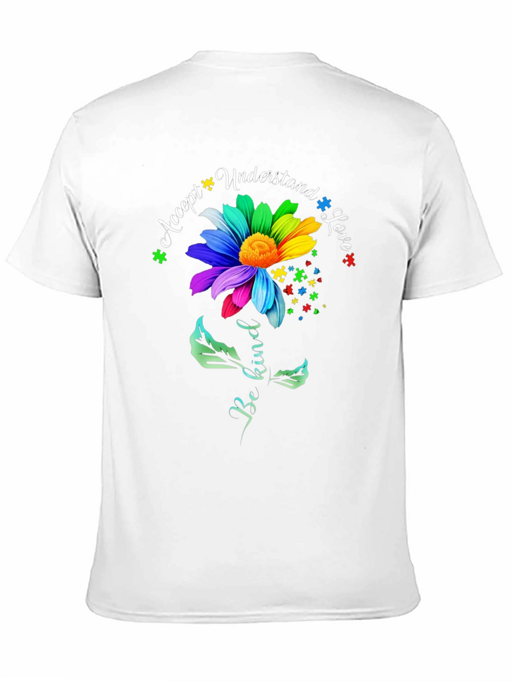 Autism Awareness Flower Graphic T-Shirt