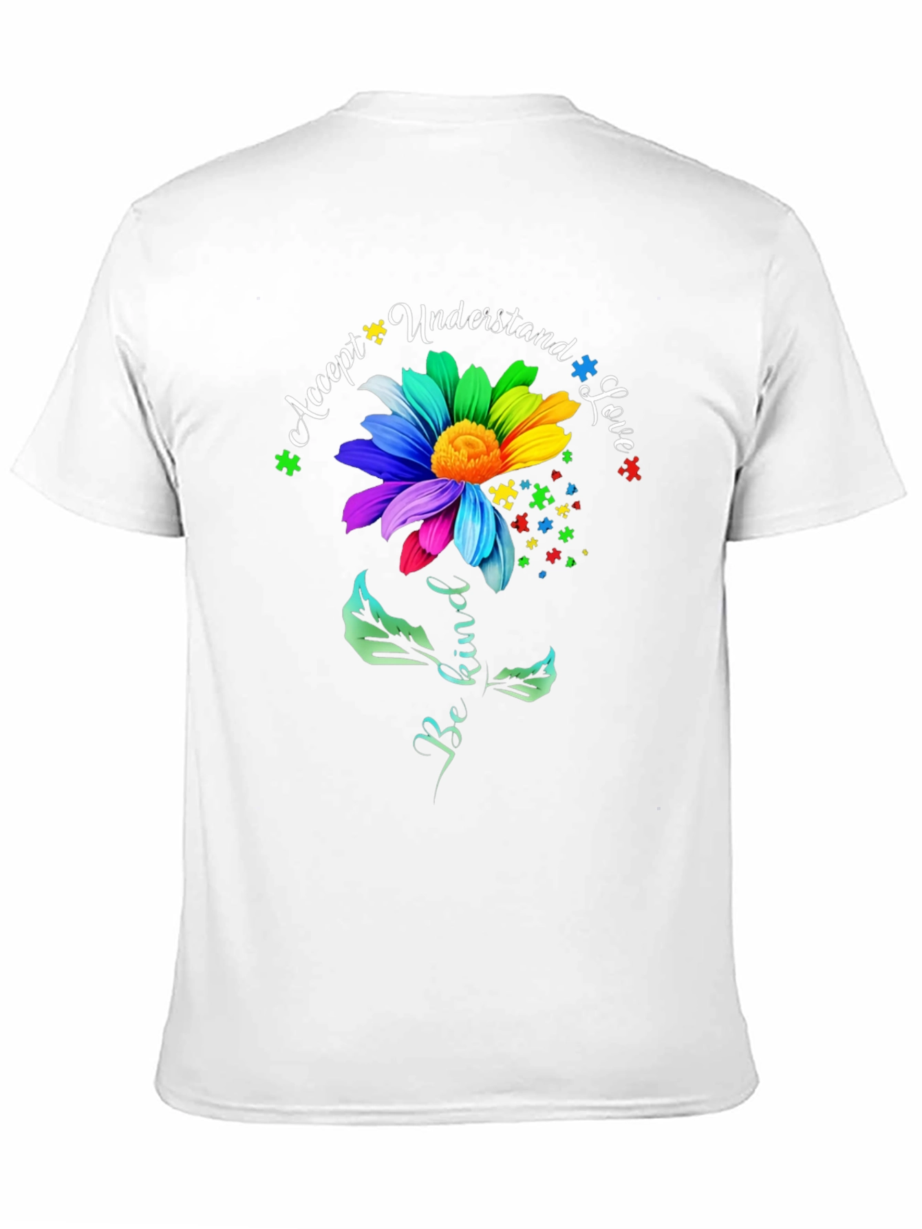 Autism Awareness Flower Graphic T-Shirt