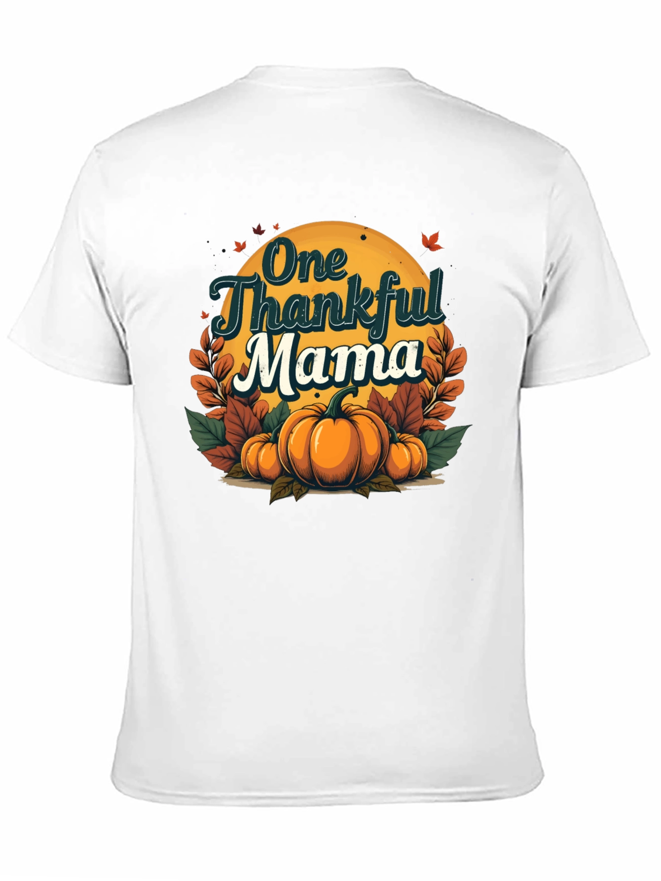 One Thankful Mama Pumpkin Fall T-Shirt