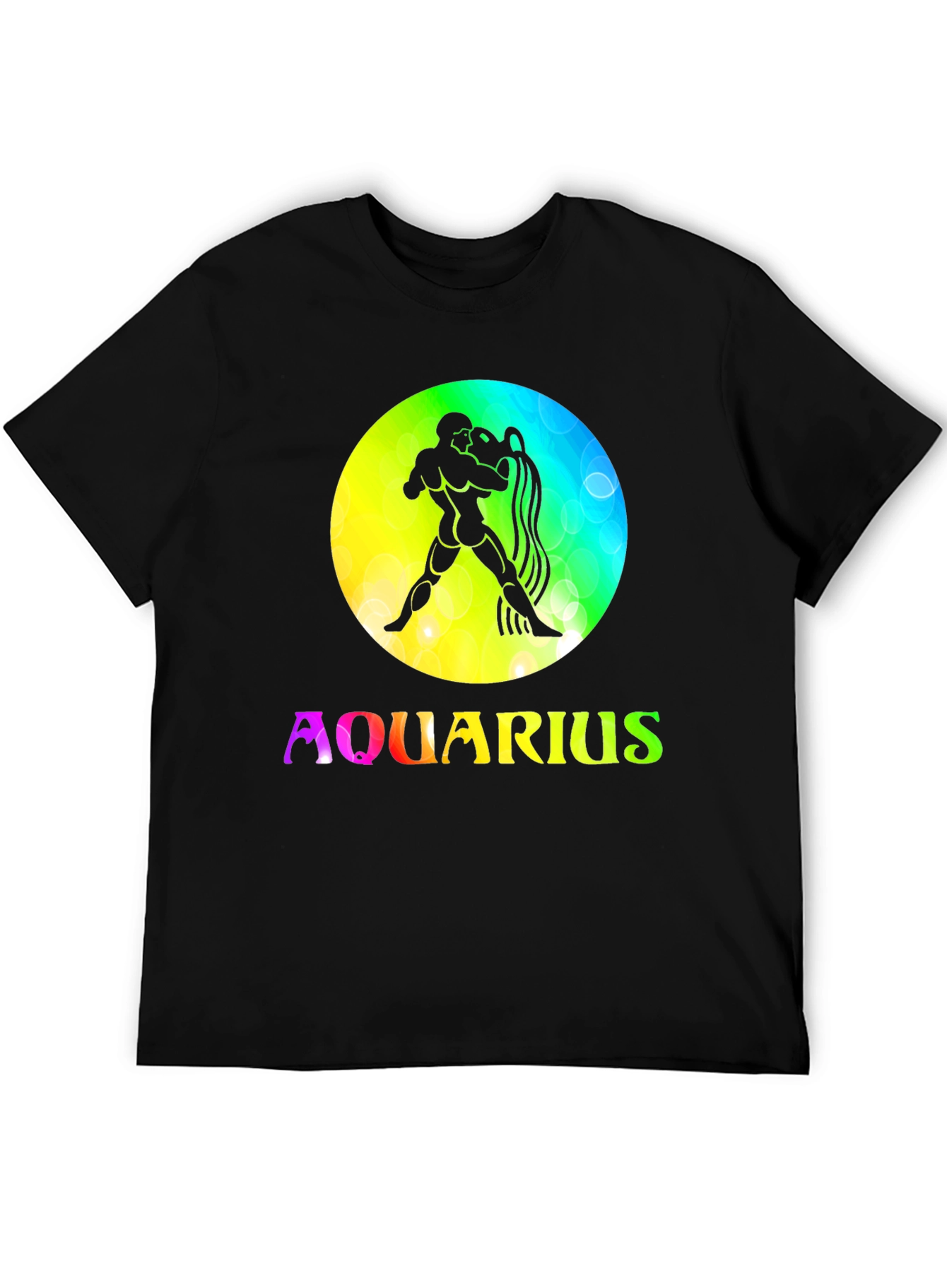 Aquarius Zodiac Sign T-Shirt - Black