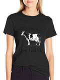 Funny Cow Graphic T-Shirt