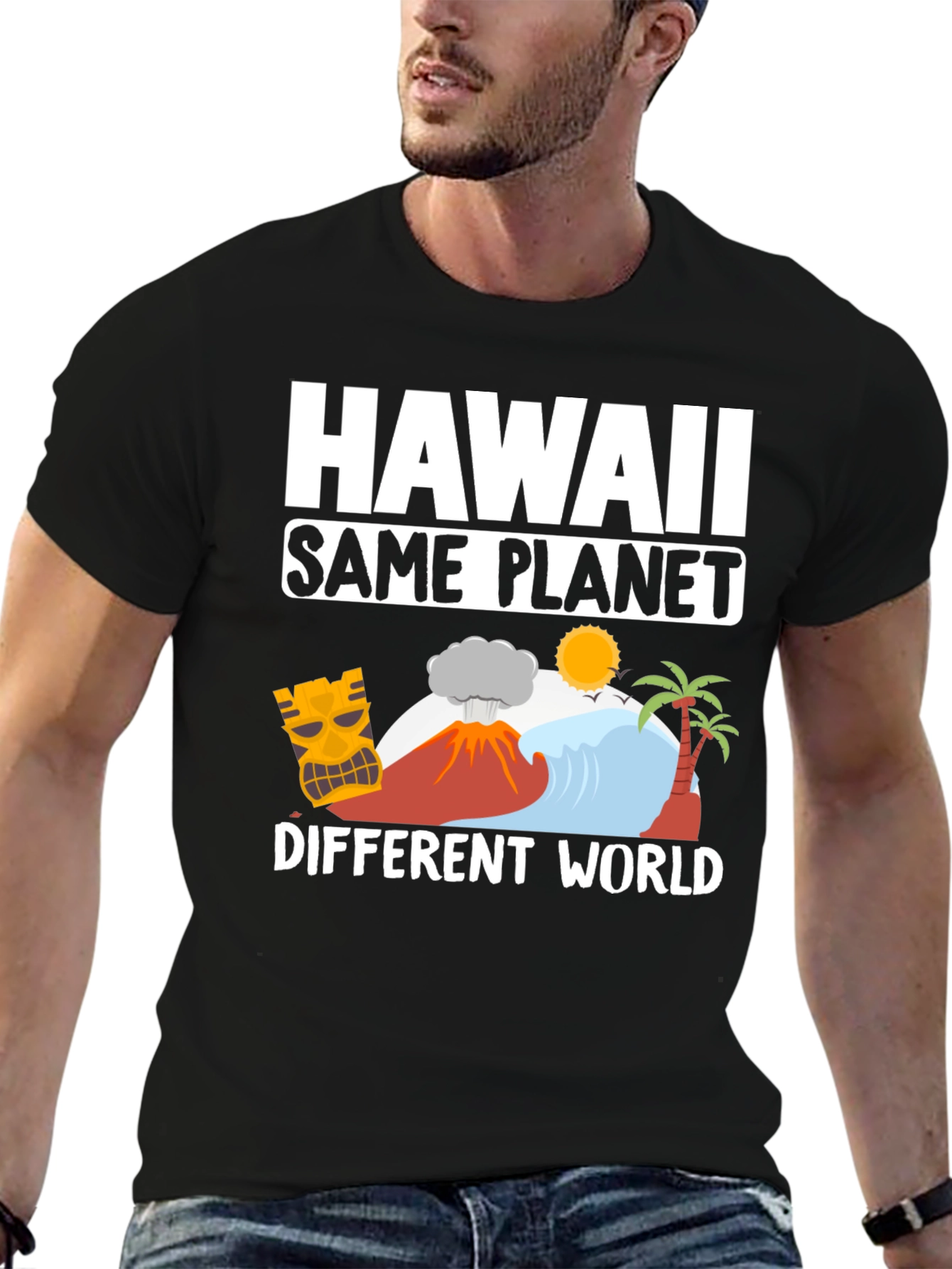 Hawaii Same Planet Different World Graphic T-Shirt