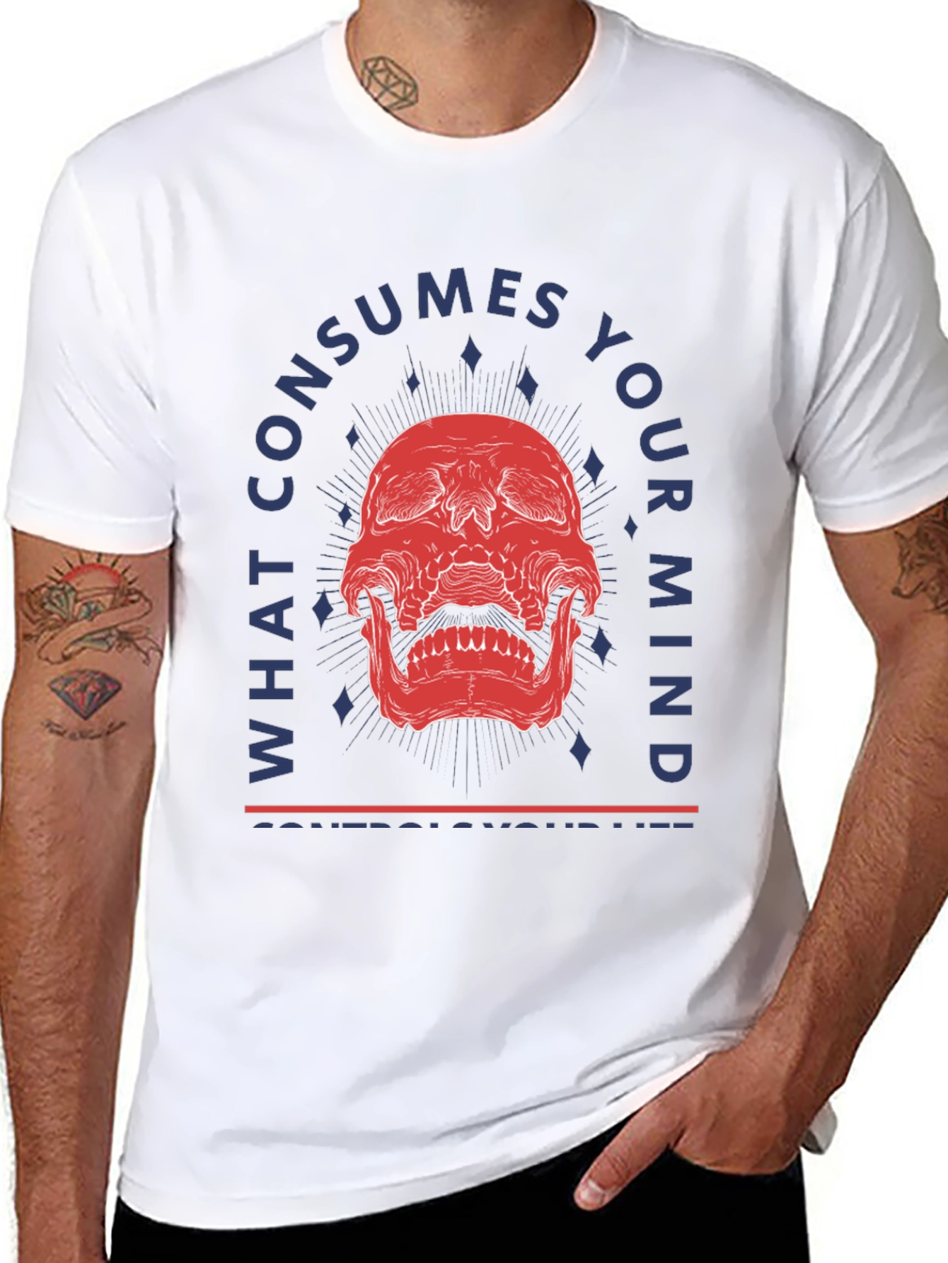 Skull Mind Control Graphic Tee