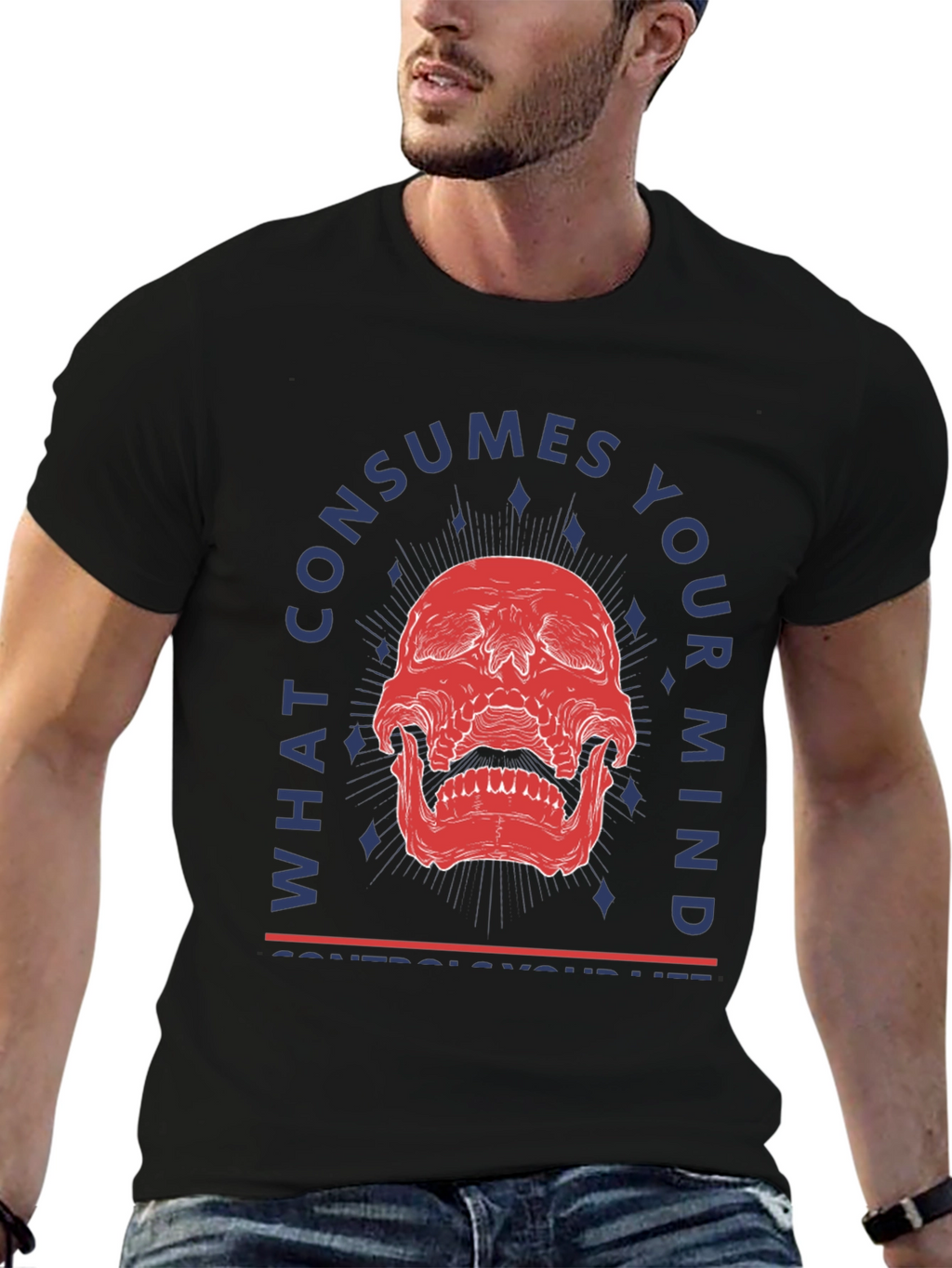 Skull Mind Control Graphic Tee
