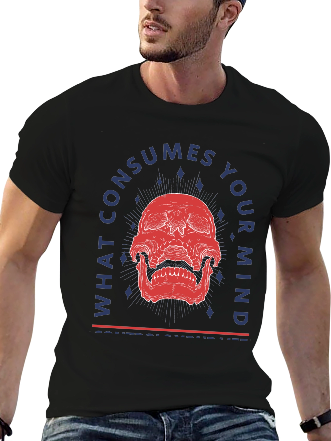 Skull Mind Control Graphic Tee