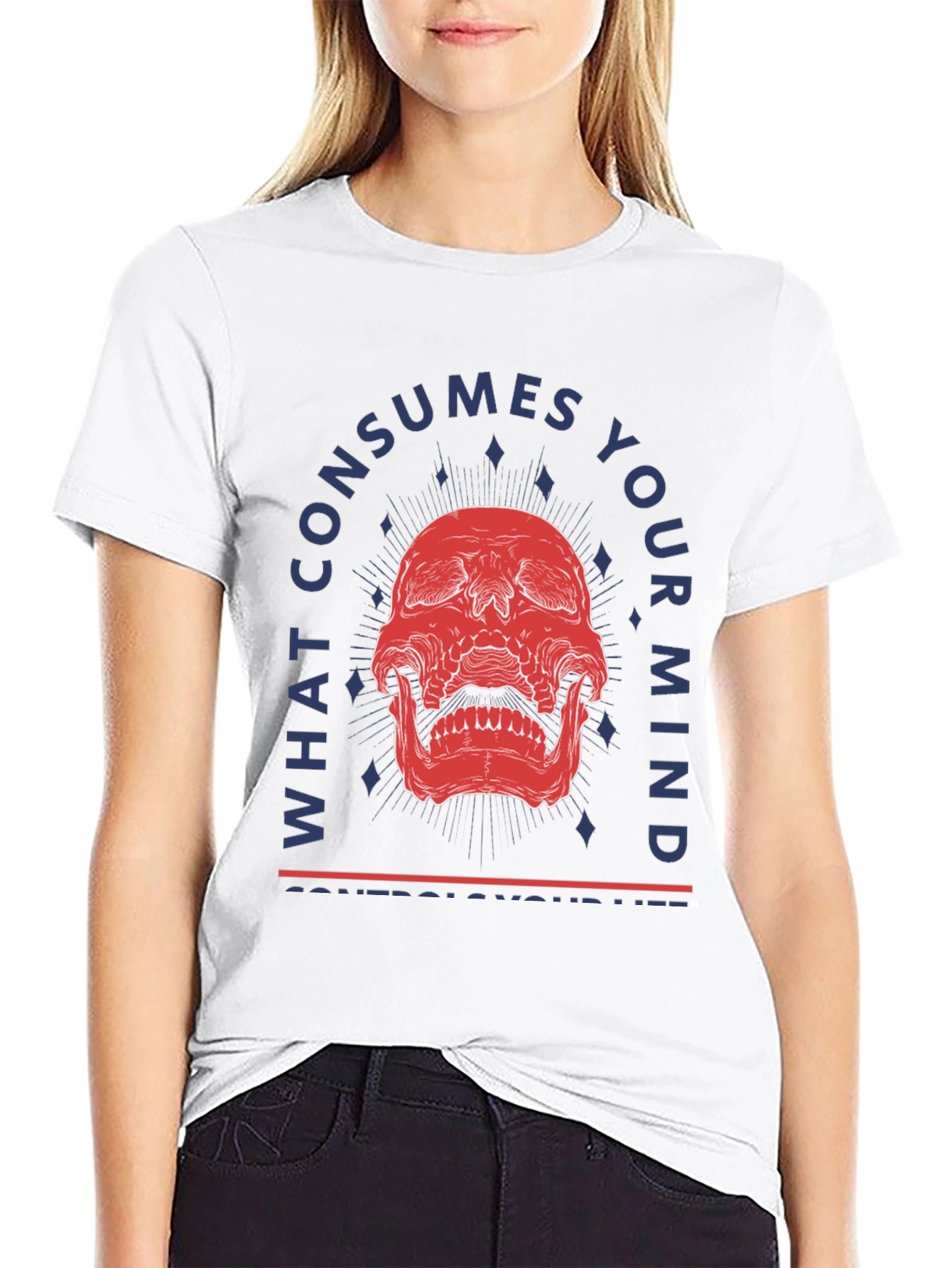 Skull Mind Control Graphic Tee