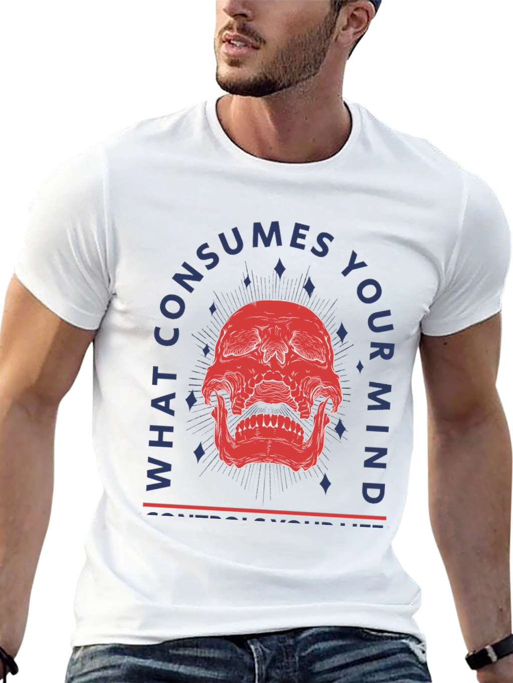 Skull Mind Control Graphic Tee