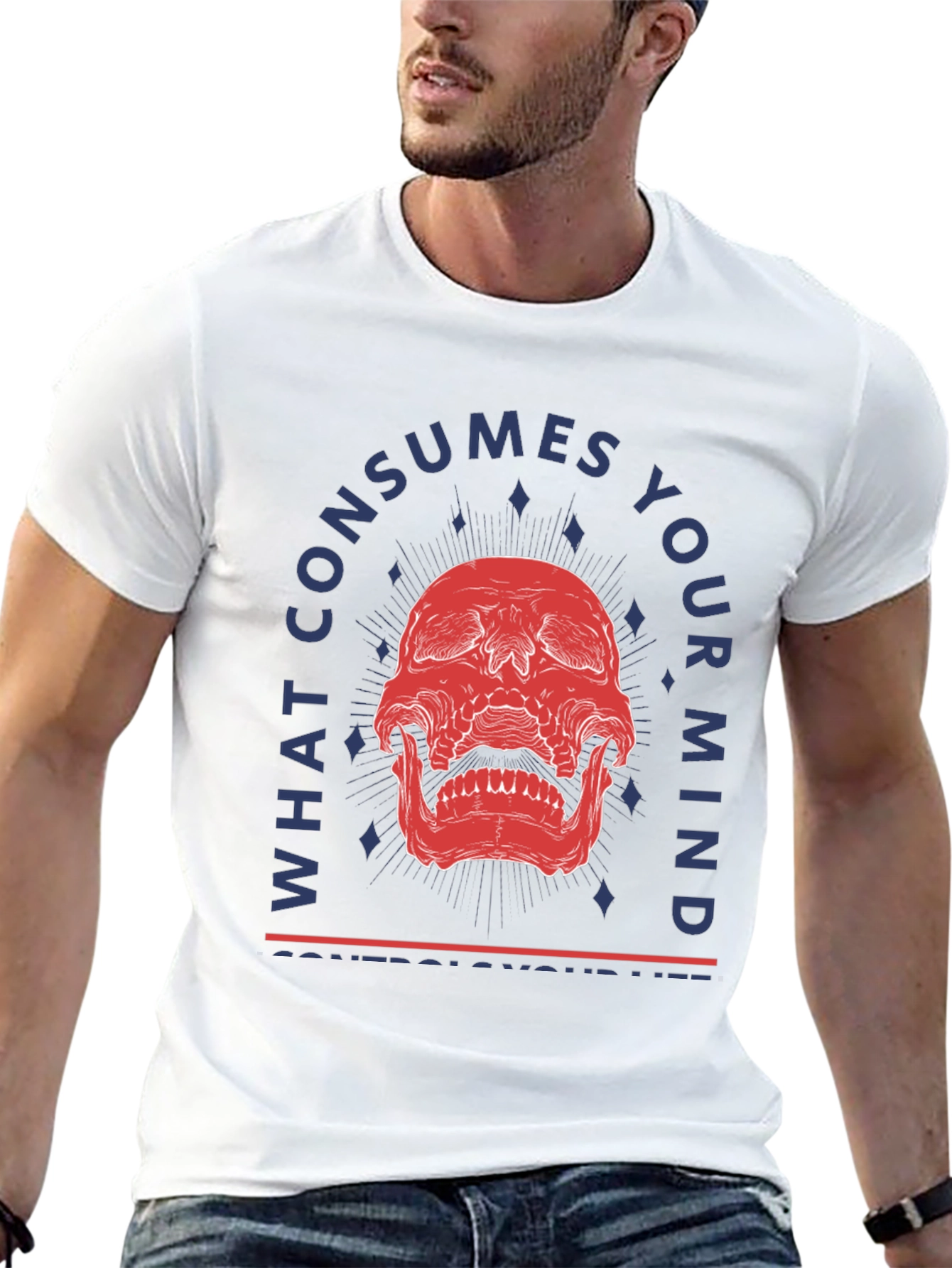 Skull Mind Control Graphic Tee