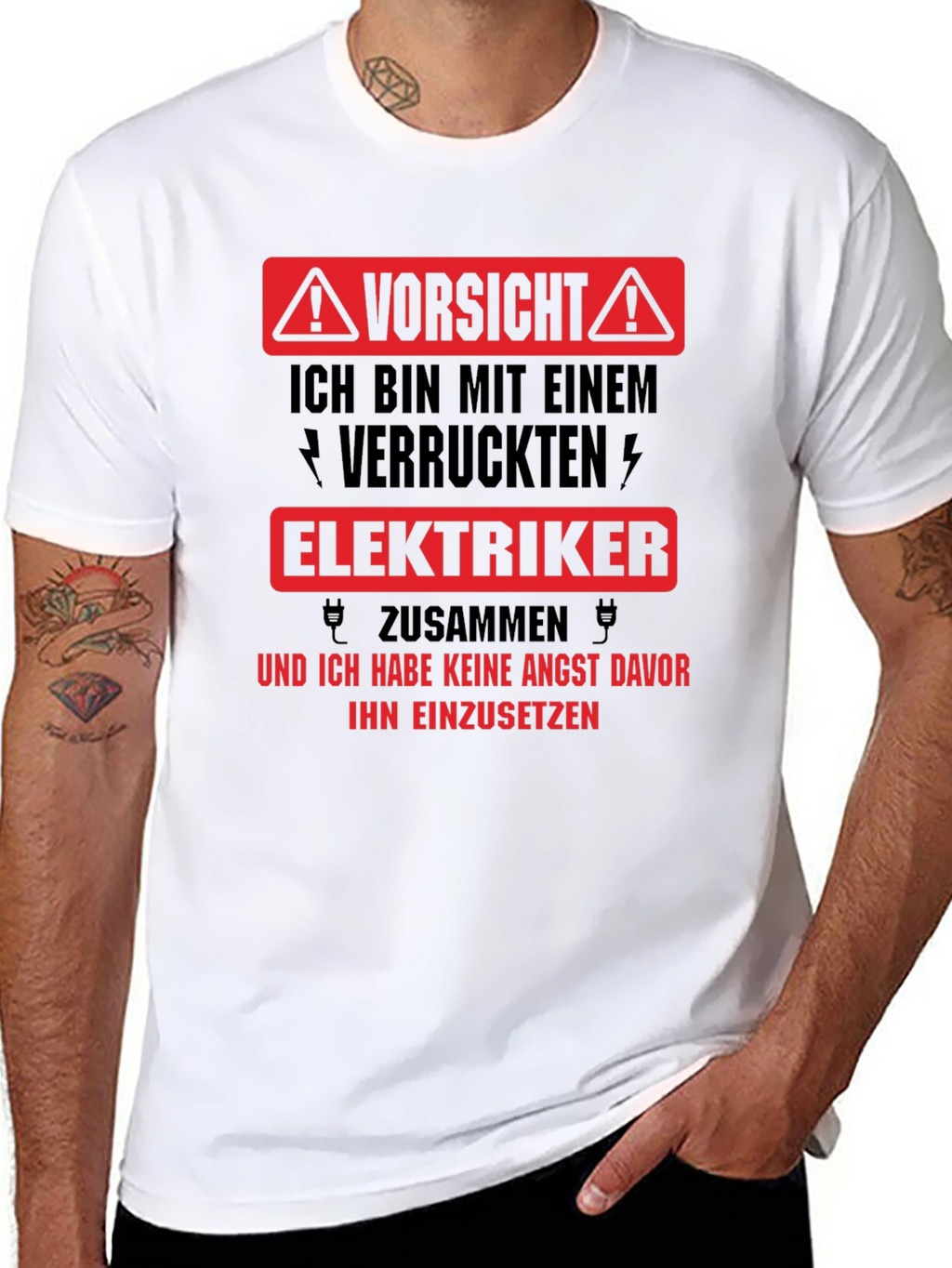 Warning Crazy Electrician T-Shirt