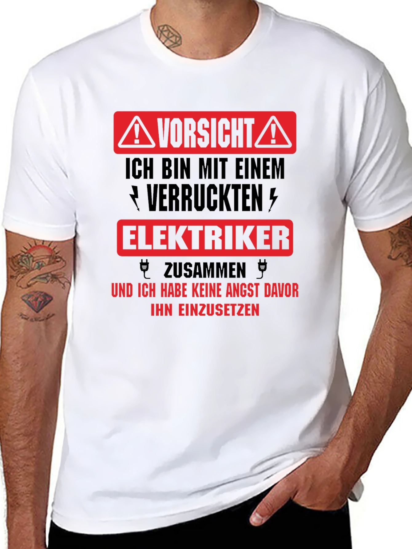 Warning Crazy Electrician T-Shirt