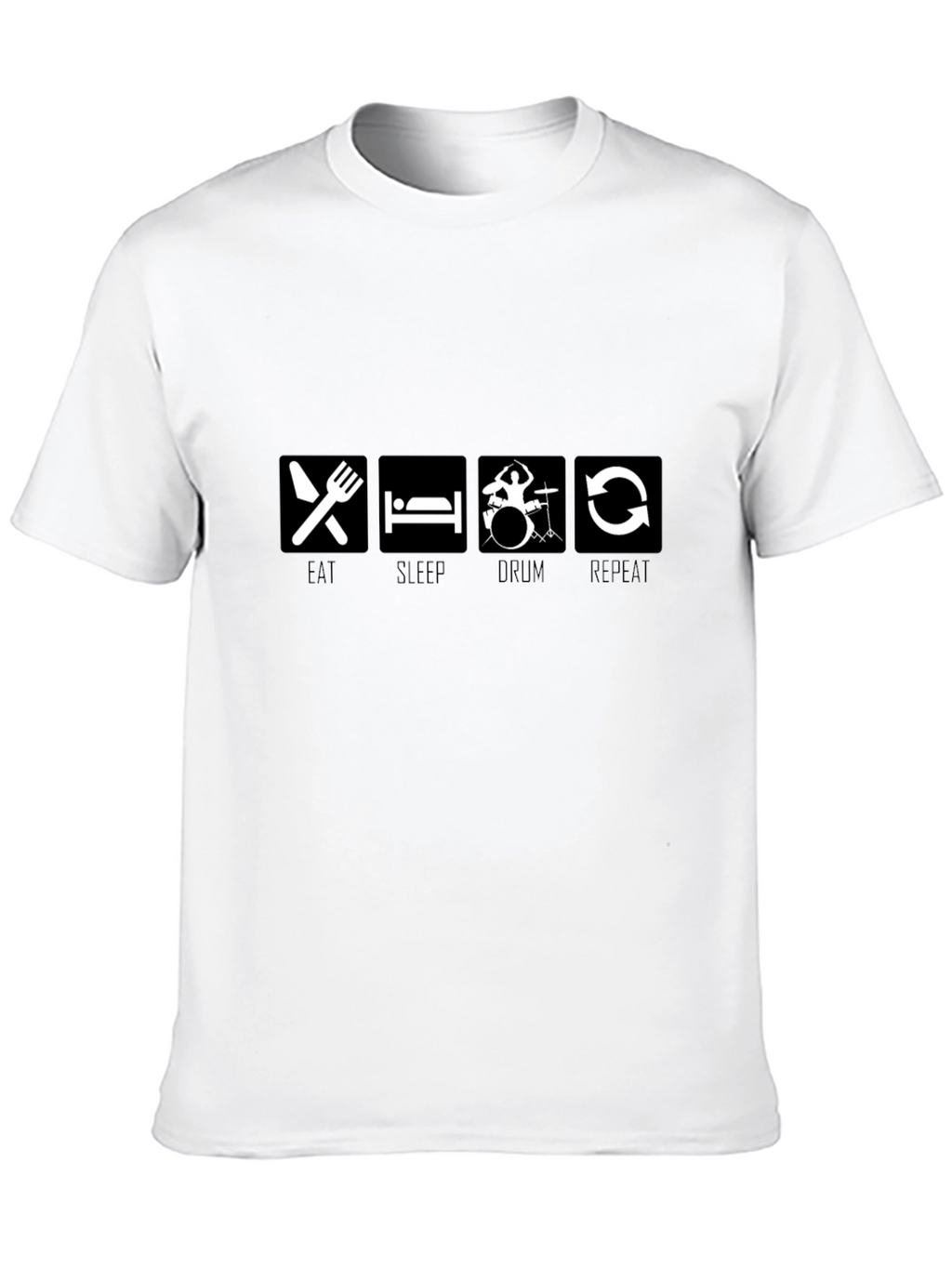 Eat Sleep Drum Repeat Black Graphic Tee