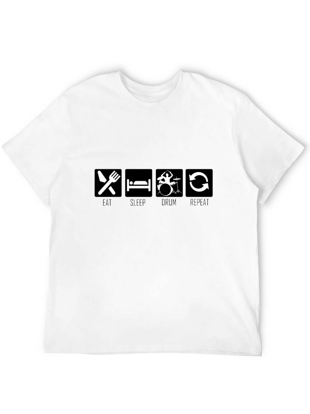 Eat Sleep Drum Repeat Black Graphic Tee