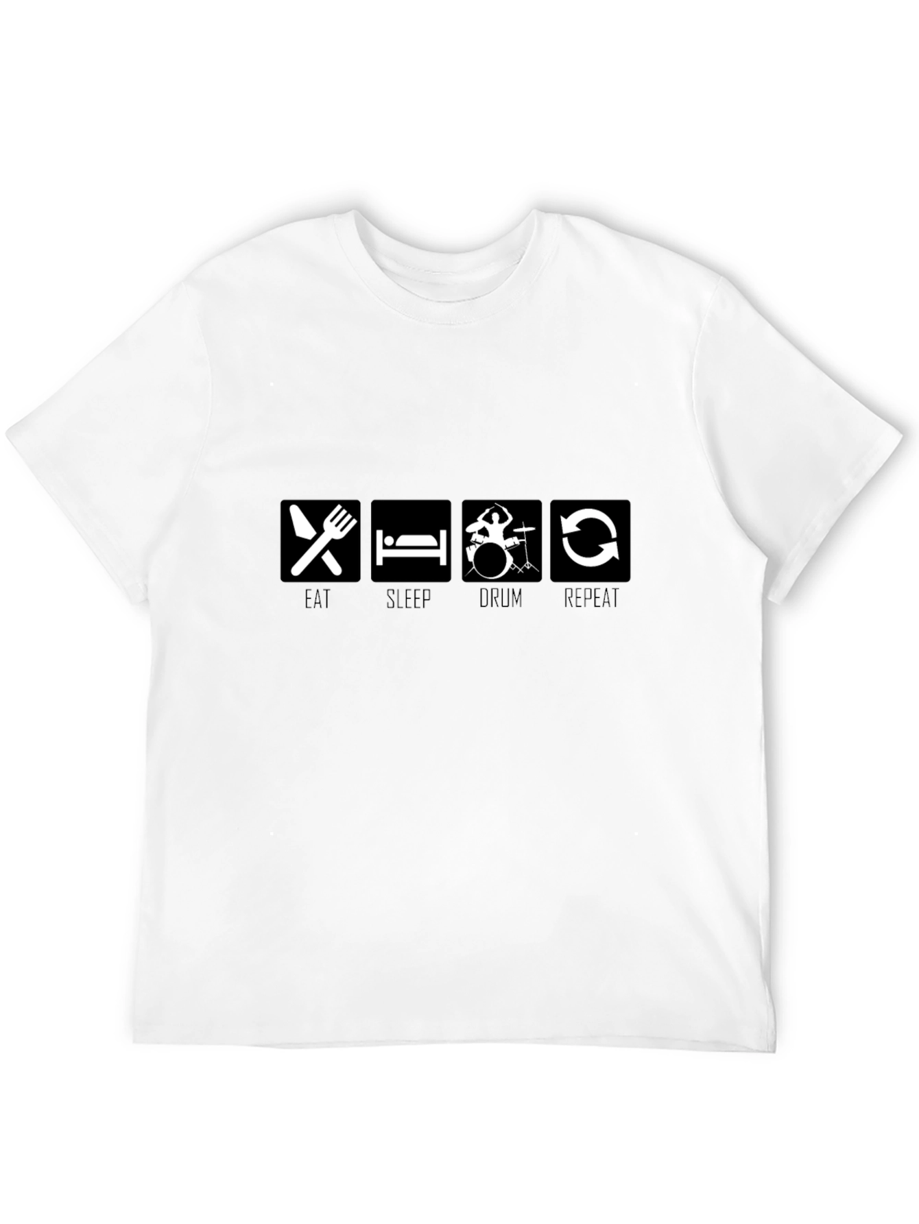 Eat Sleep Drum Repeat Black Graphic Tee
