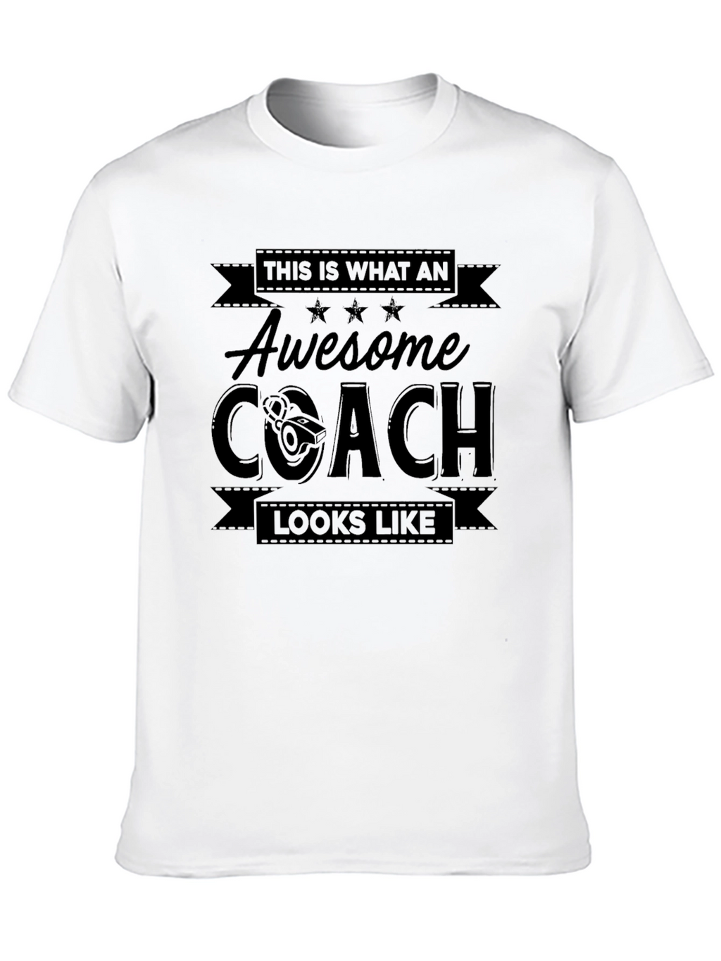 Awesome Coach Graphic T-Shirt - Black