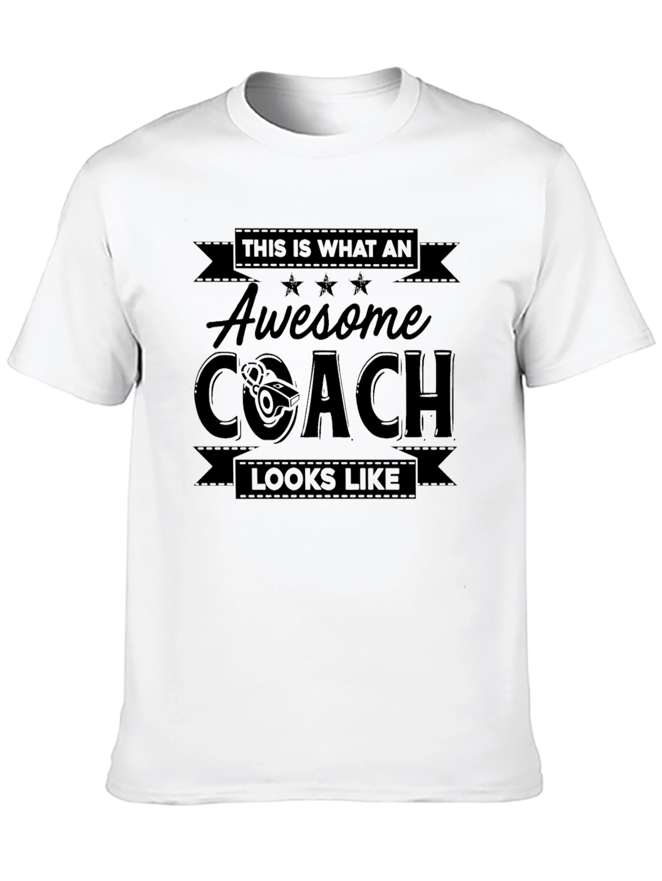 Awesome Coach Graphic T-Shirt - Black