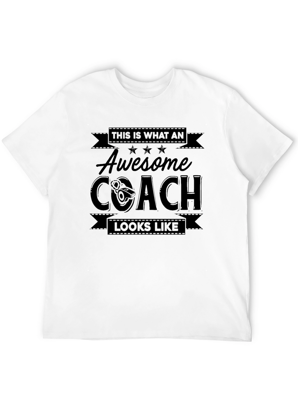 Awesome Coach Graphic T-Shirt - Black