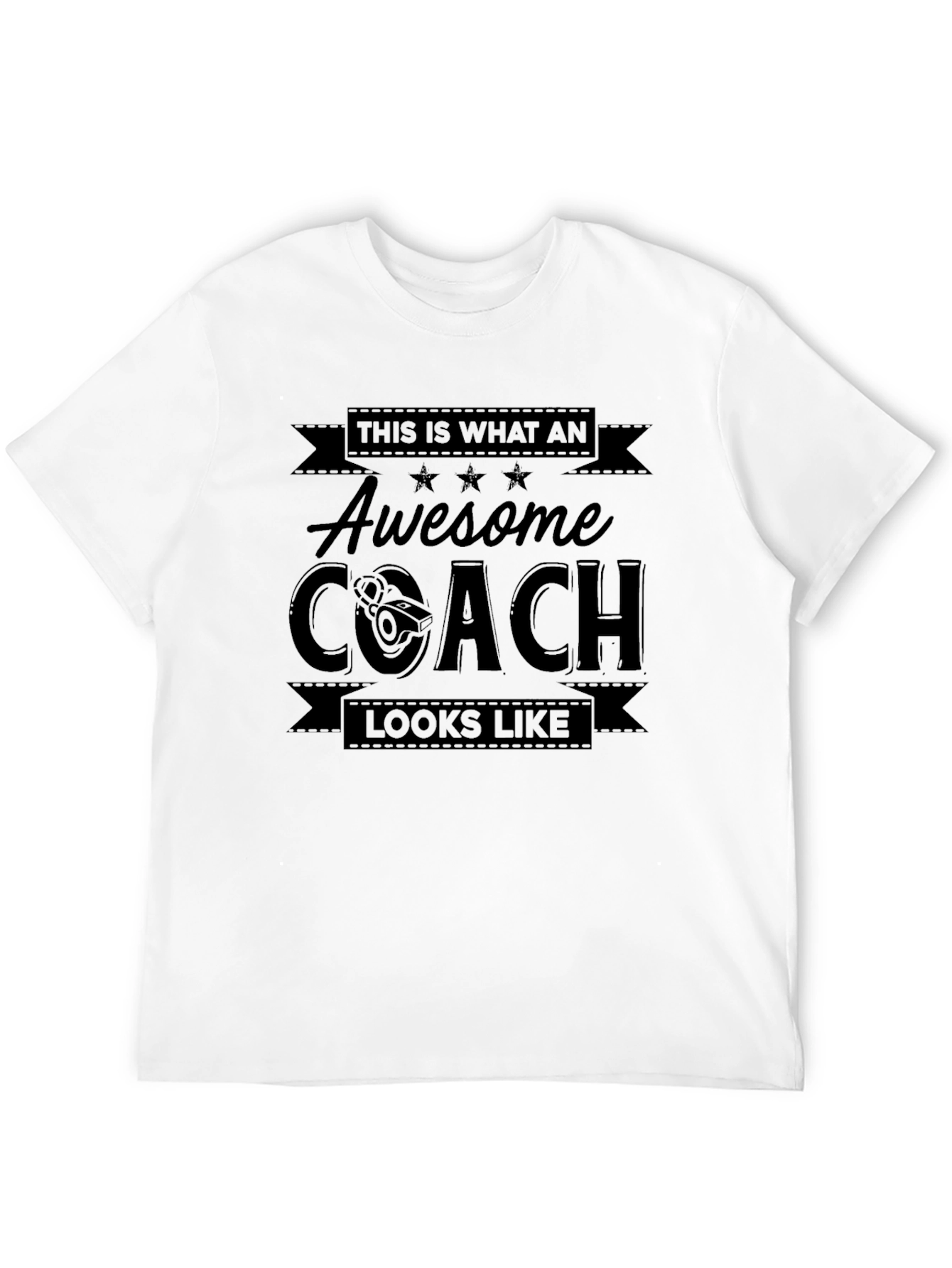 Awesome Coach Graphic T-Shirt - Black