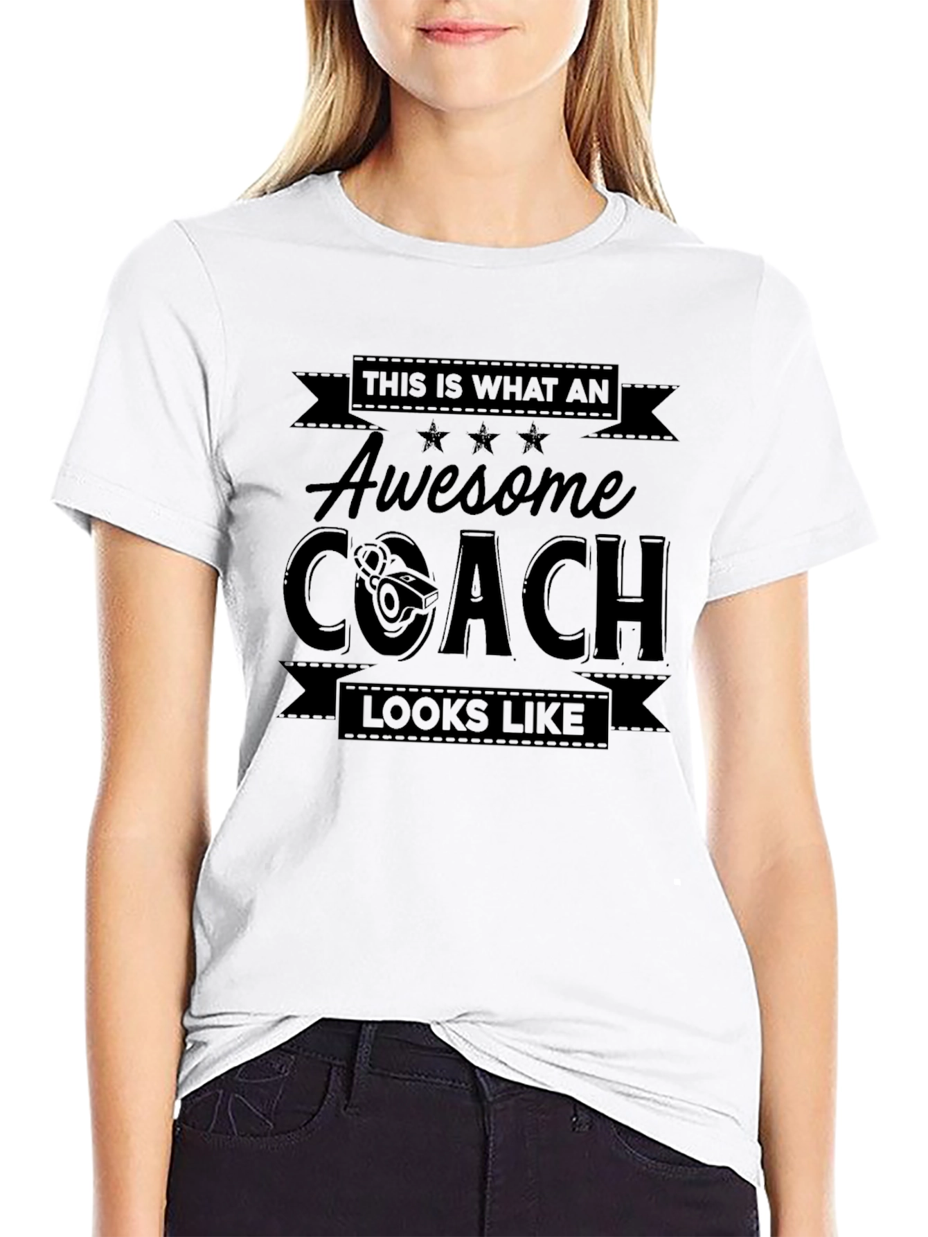 Awesome Coach Graphic T-Shirt - Black