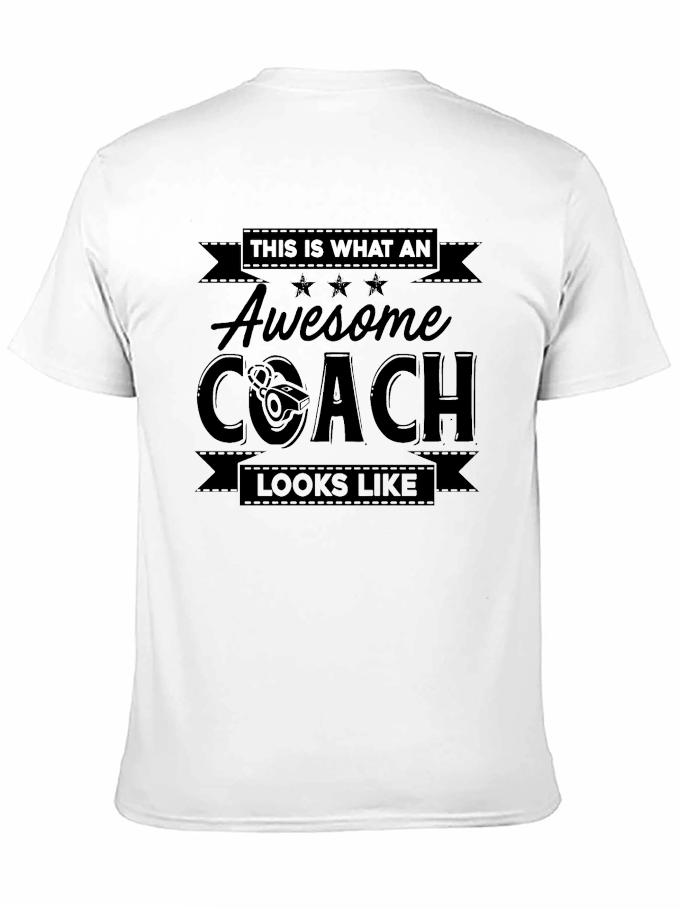 Awesome Coach Graphic T-Shirt - Black