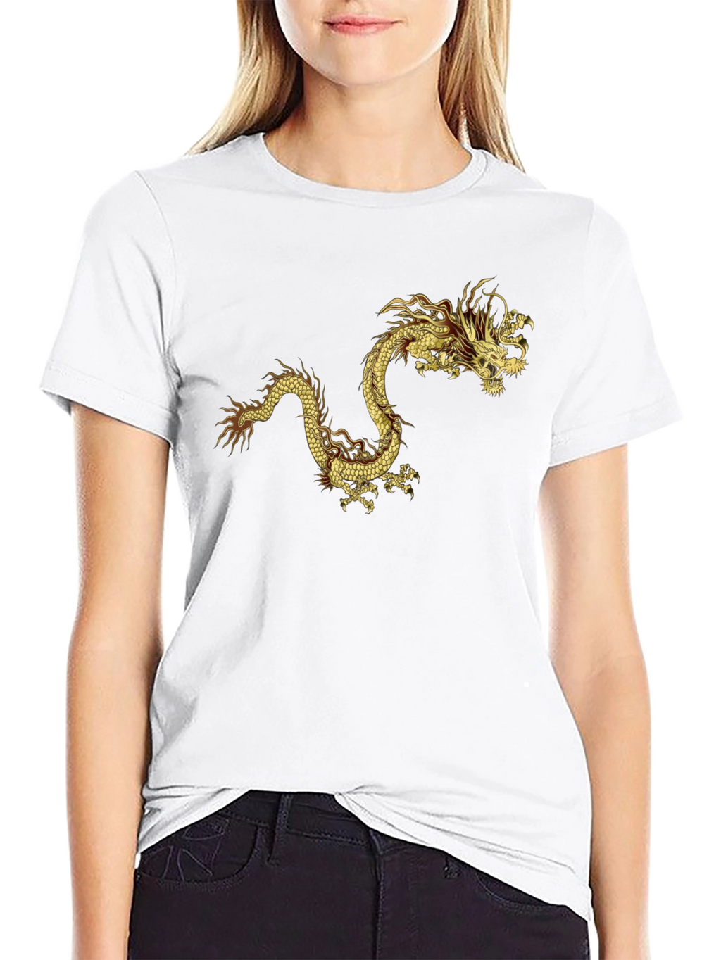Golden Dragon Graphic Tee - Bold Statement
