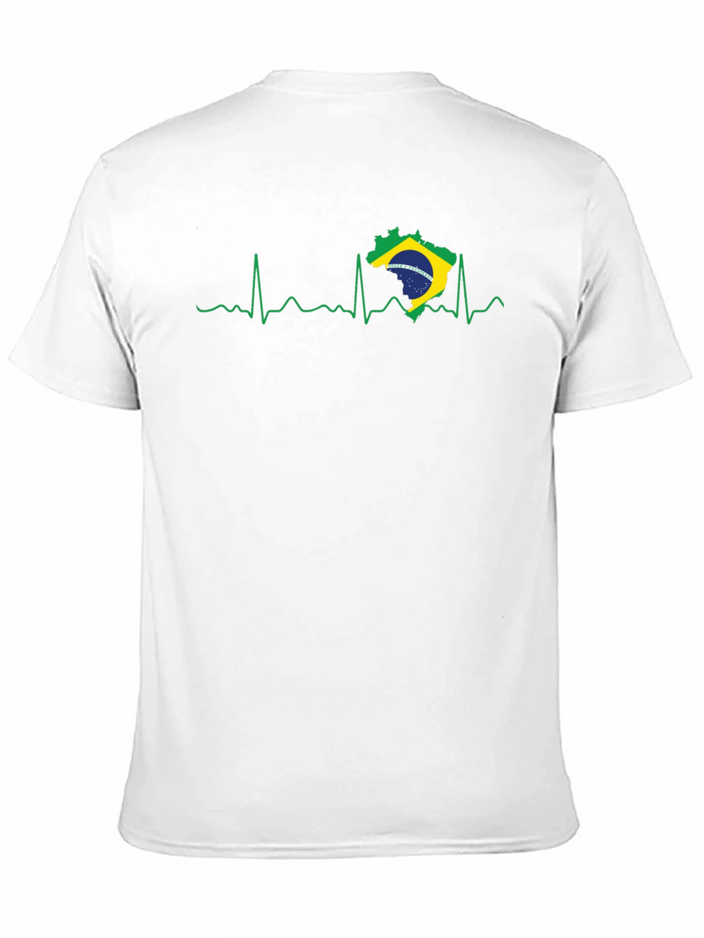 Brazil Heartbeat T-Shirt - Black Graphic Tee