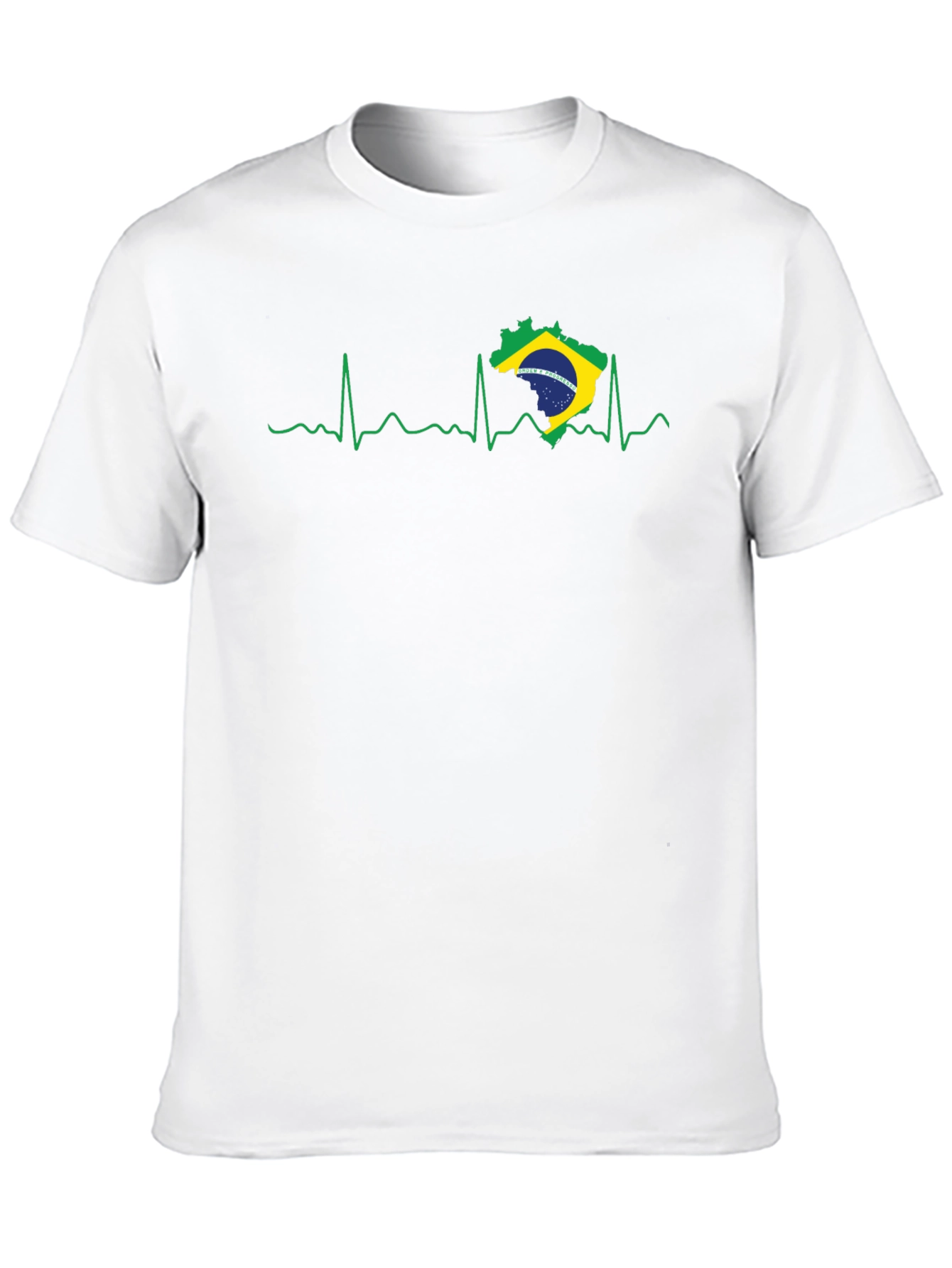 Brazil Heartbeat T-Shirt - Black Graphic Tee