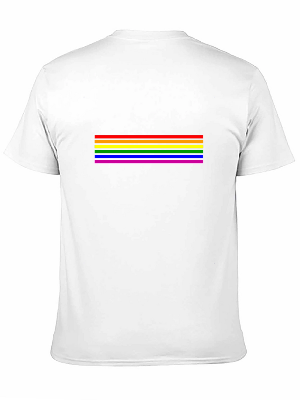 Pride Rainbow Striped T-Shirt - Black