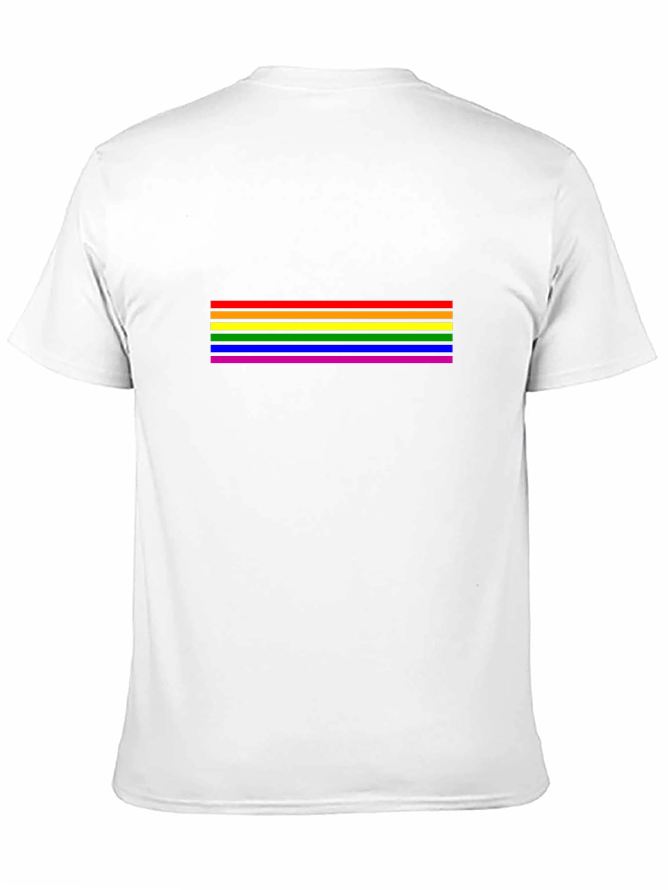Pride Rainbow Striped T-Shirt - Black