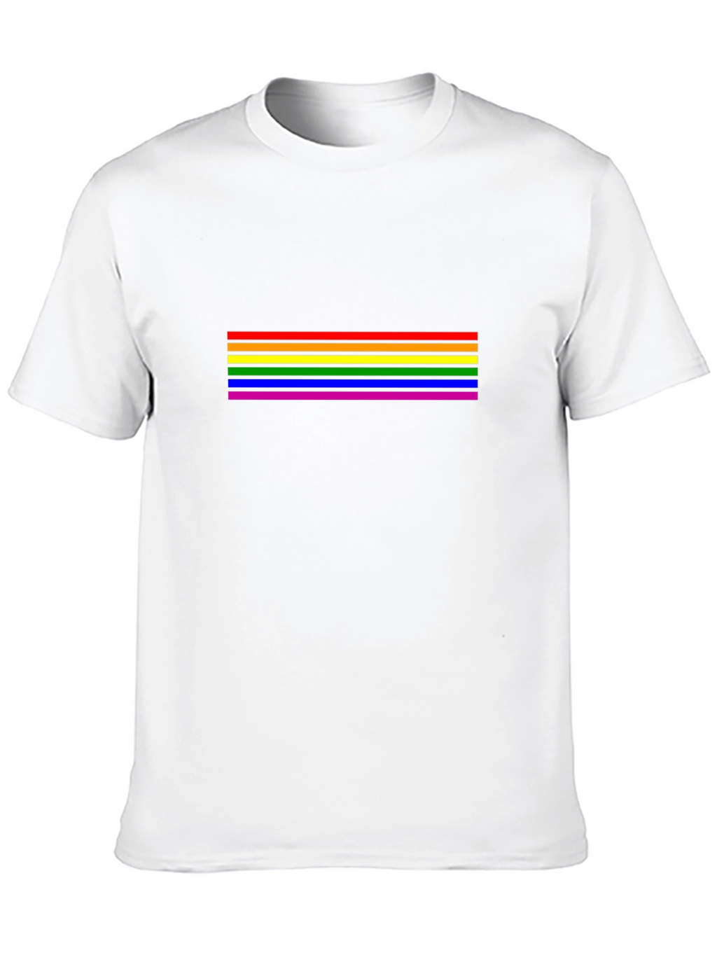 Pride Rainbow Striped T-Shirt - Black