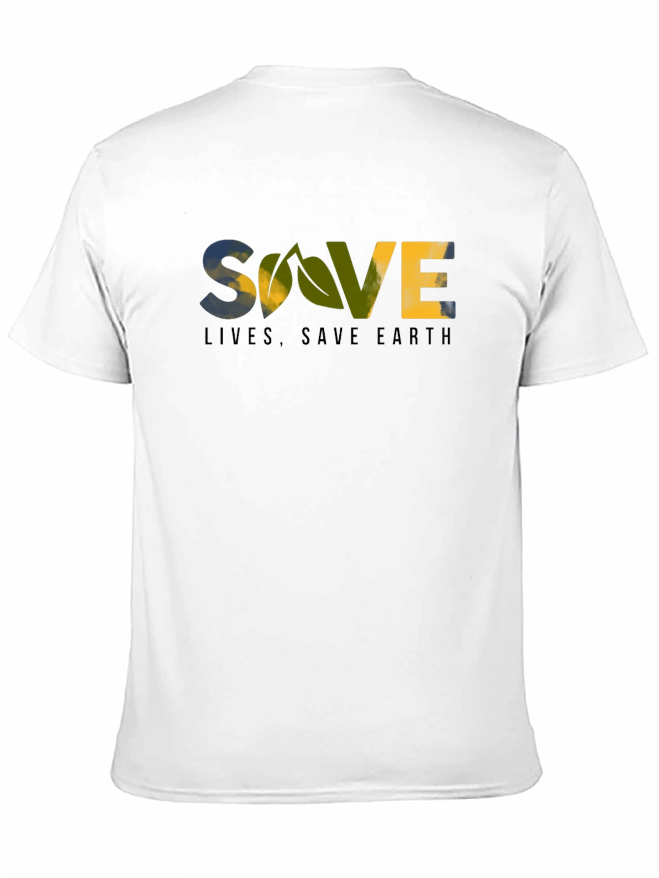 Eco-Friendly Save Lives Save Earth Graphic T-Shirt