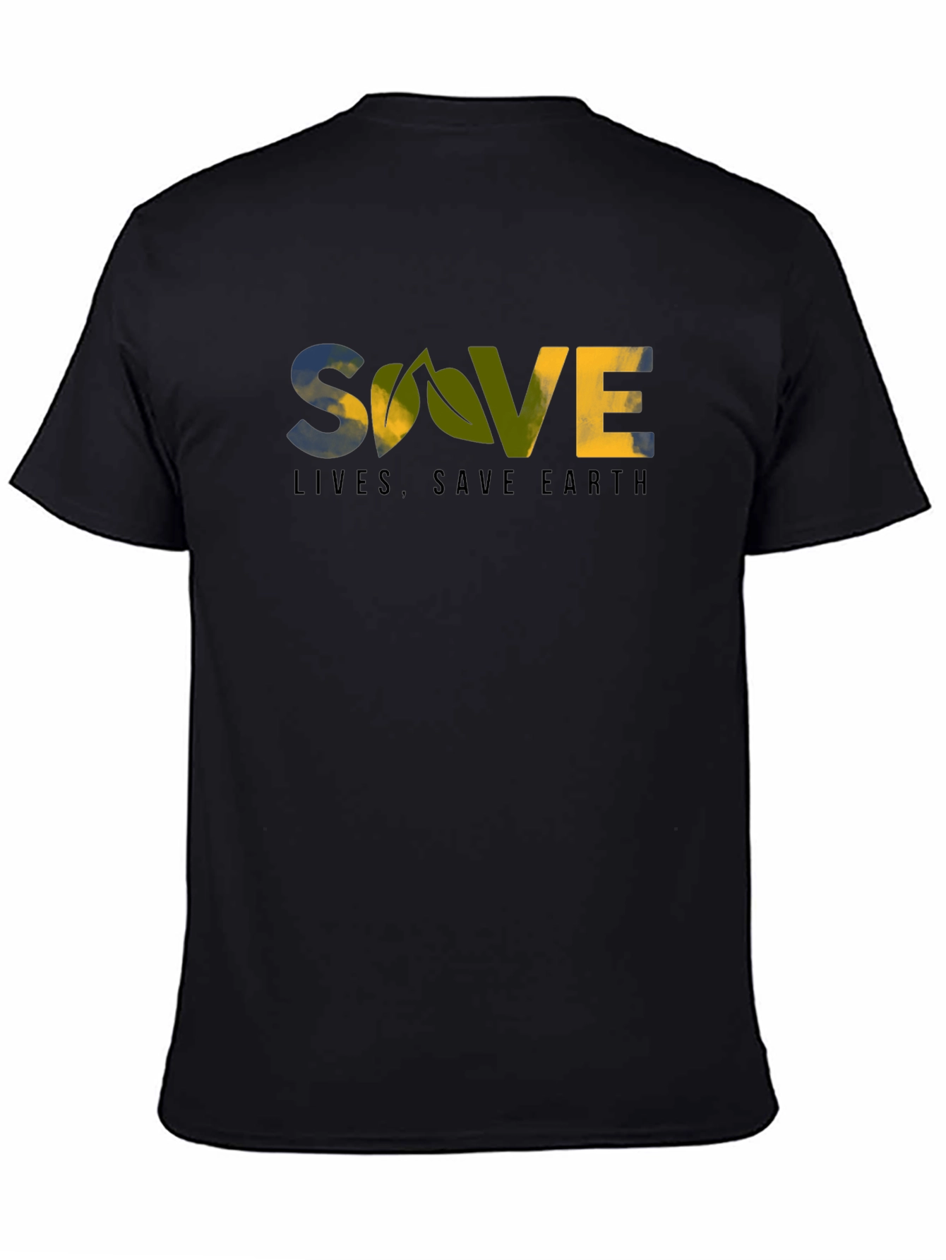 Eco-Friendly Save Lives Save Earth Graphic T-Shirt