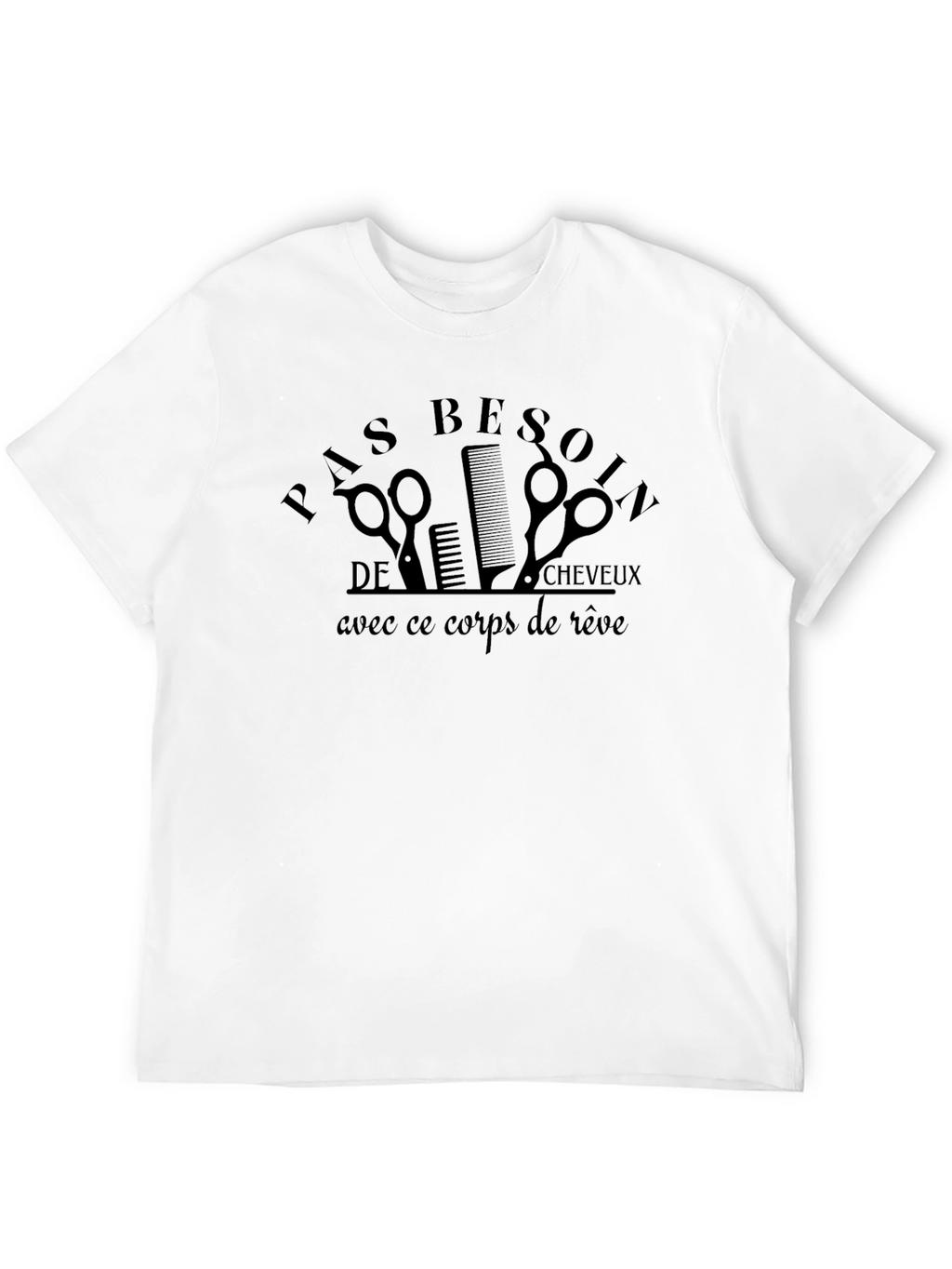 Funny French Hairdresser Bald Joke T-Shirt
