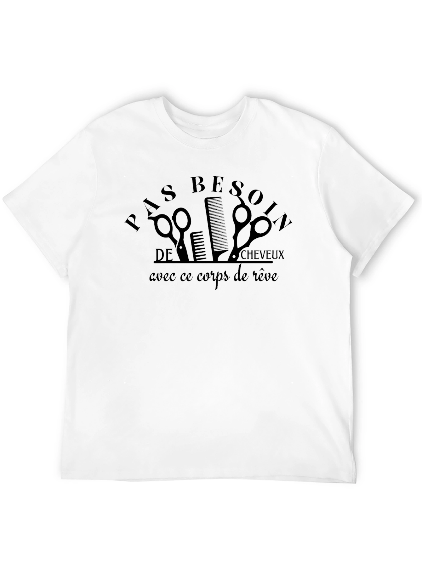 Funny French Hairdresser Bald Joke T-Shirt