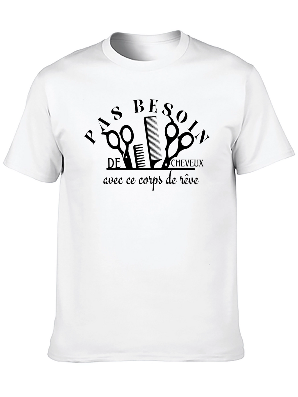Funny French Hairdresser Bald Joke T-Shirt